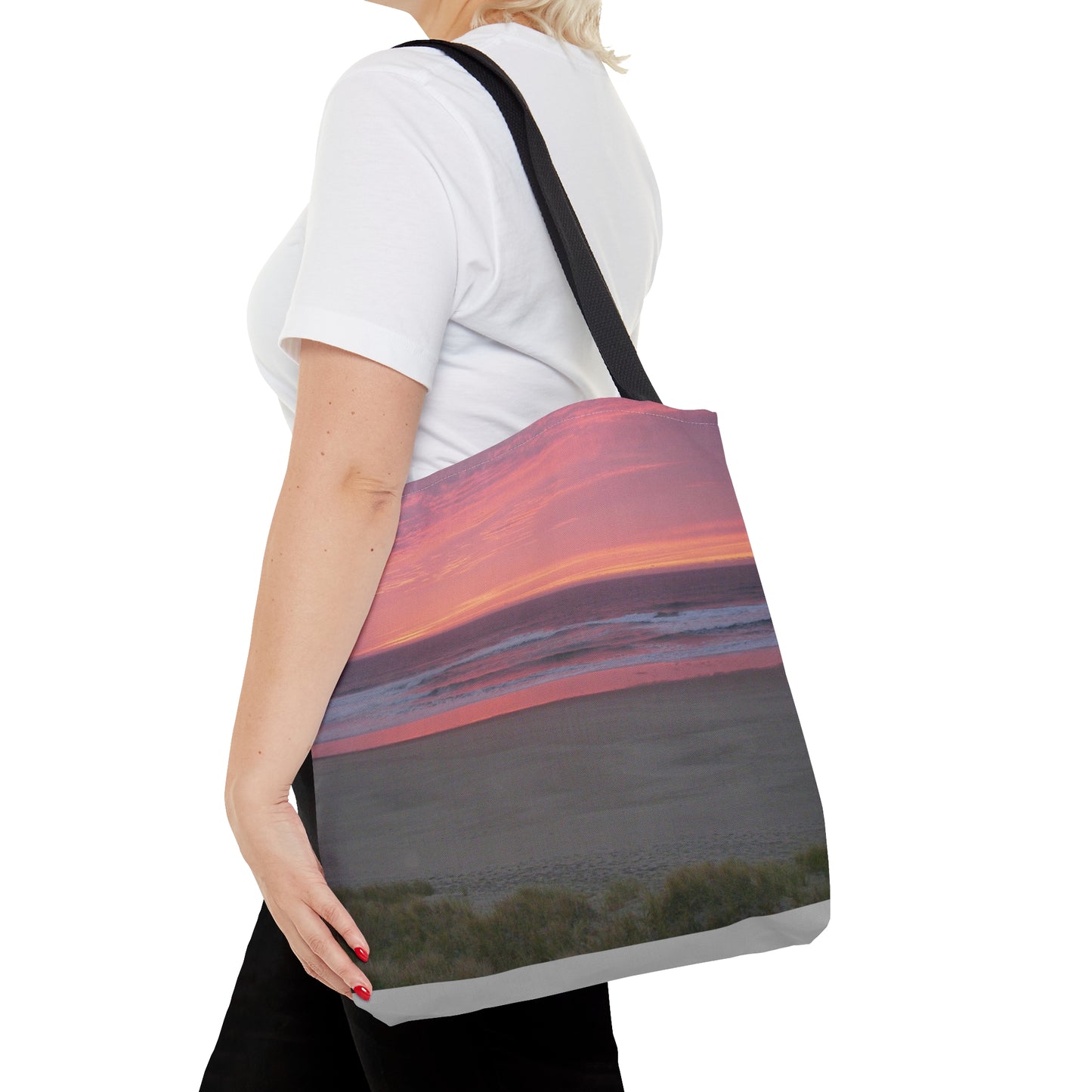 Pink Ocean Sunset Tote Bag