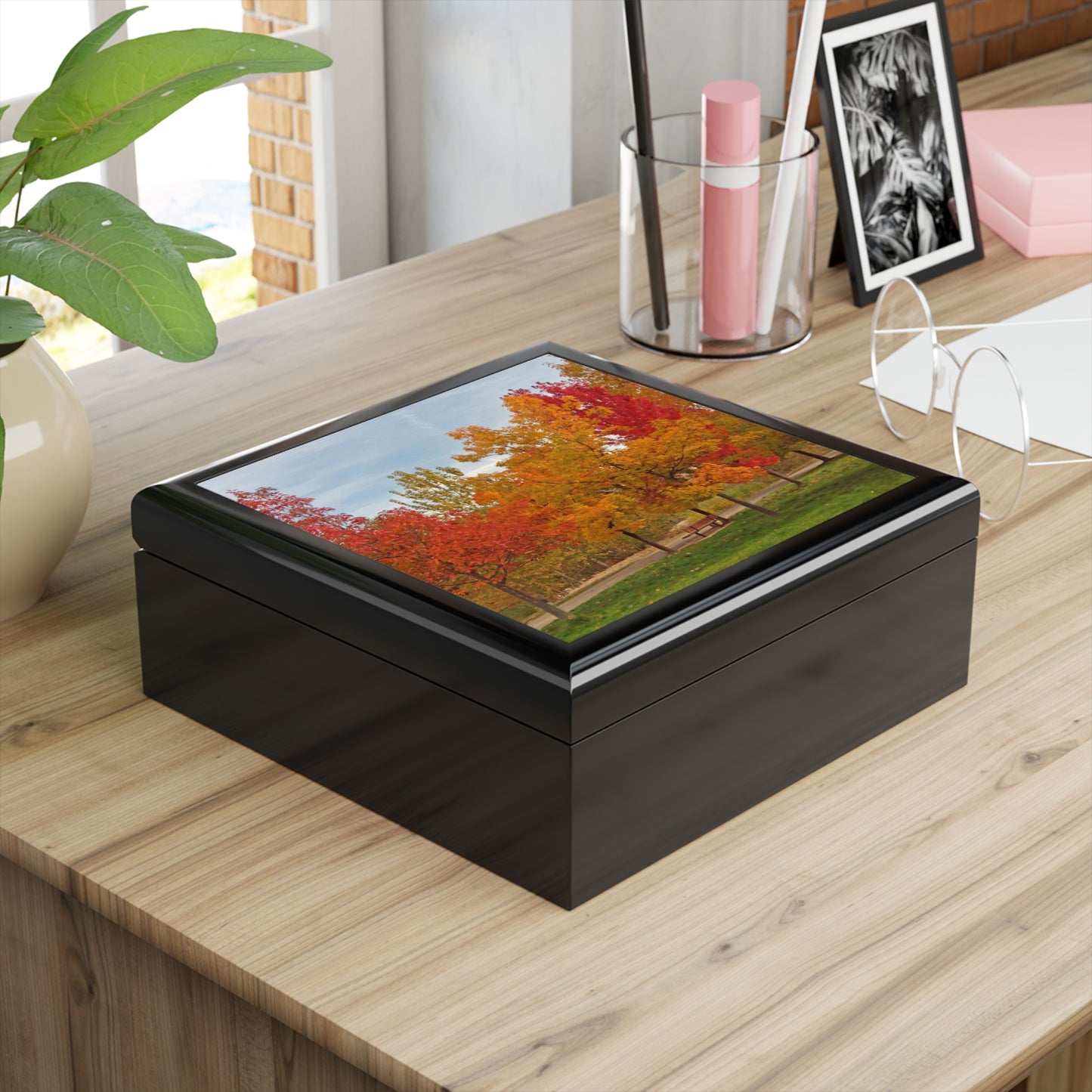 Autumn Serenity Jewelry Box ~ 7.24"
