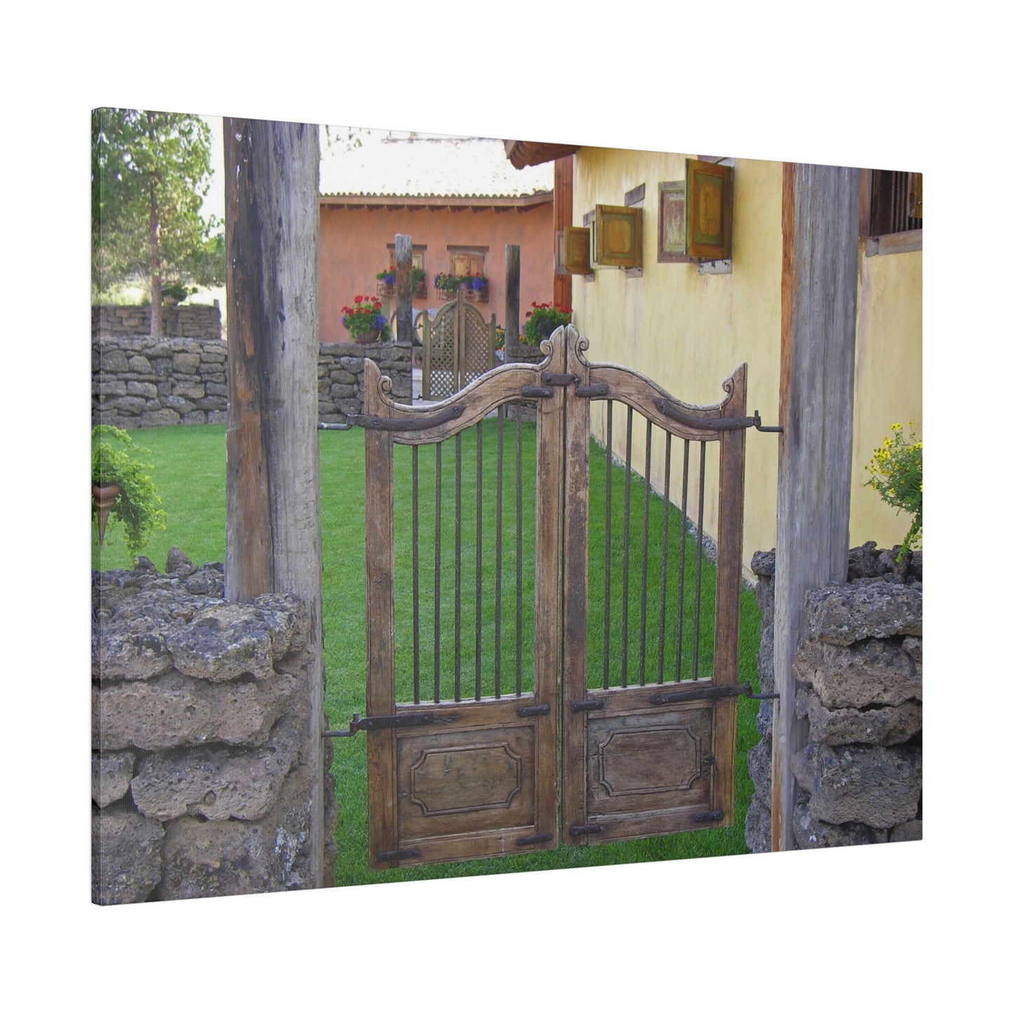 Western Spanish Gates Matte Canvas