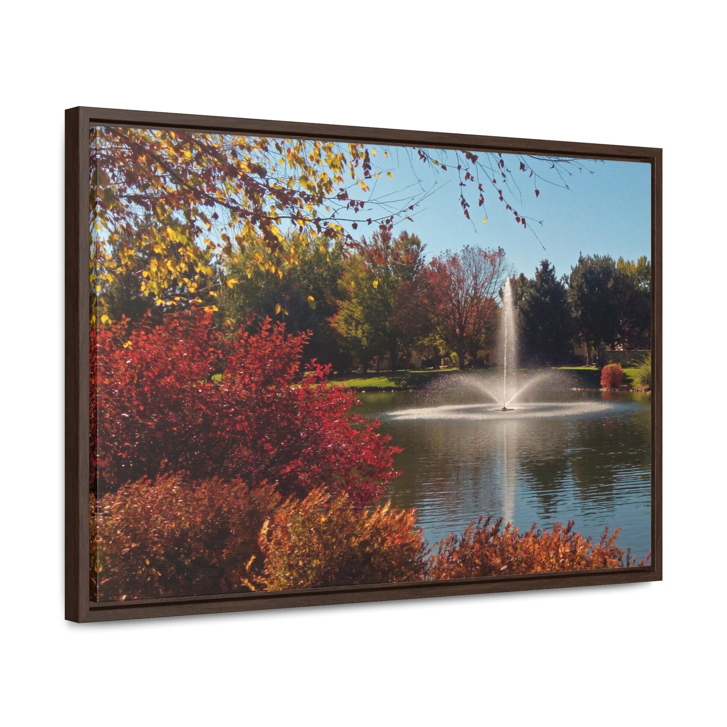 Autumn Fountain Gallery Canvas Wraps Framed