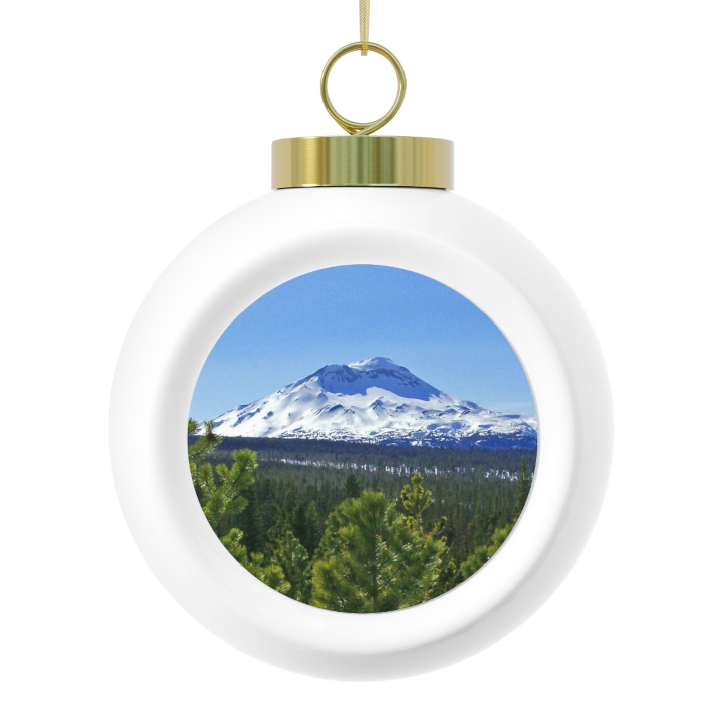 Winter South Sister Christmas Ball Ornament