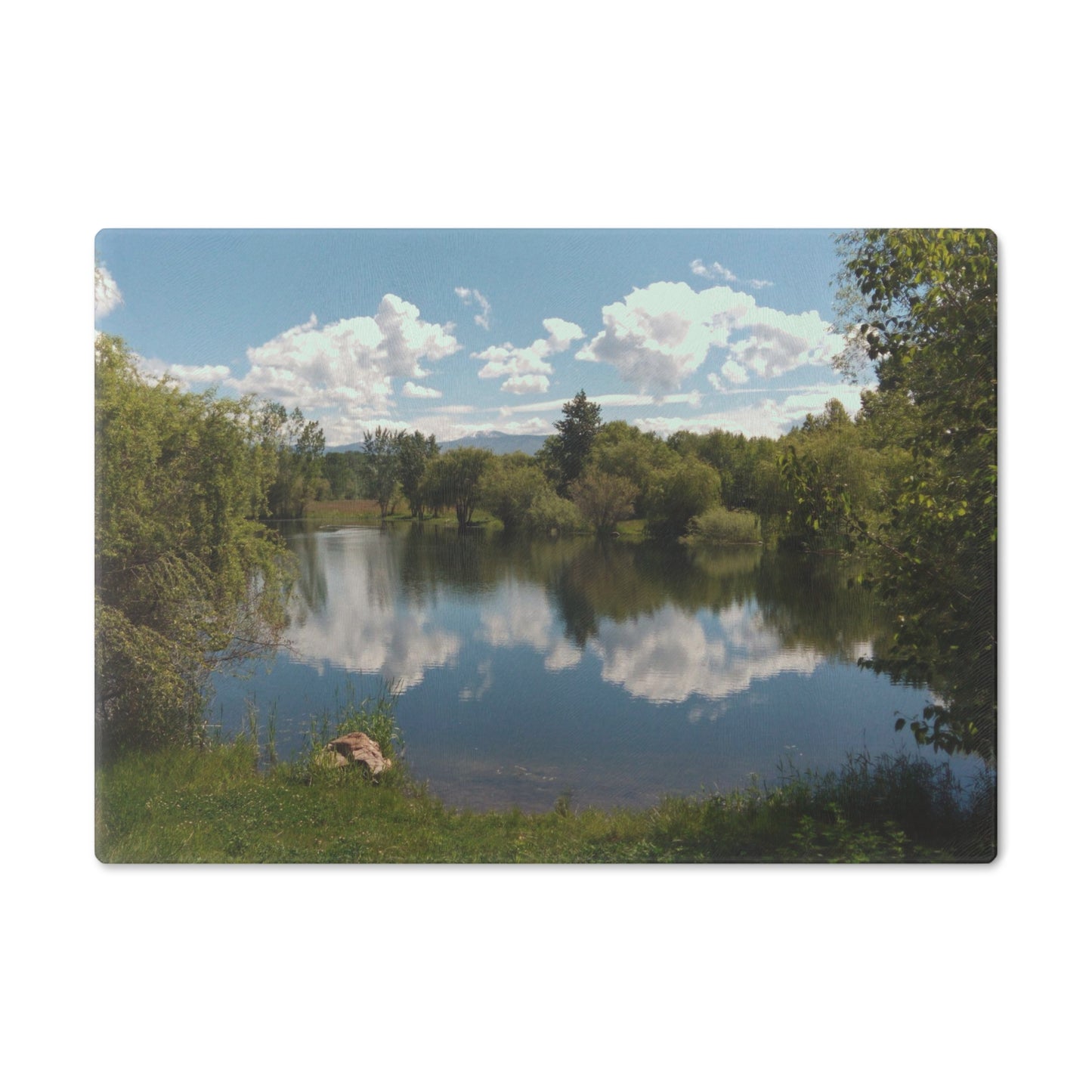 Peaceful Pond Cutting Board Dishwasher Safe