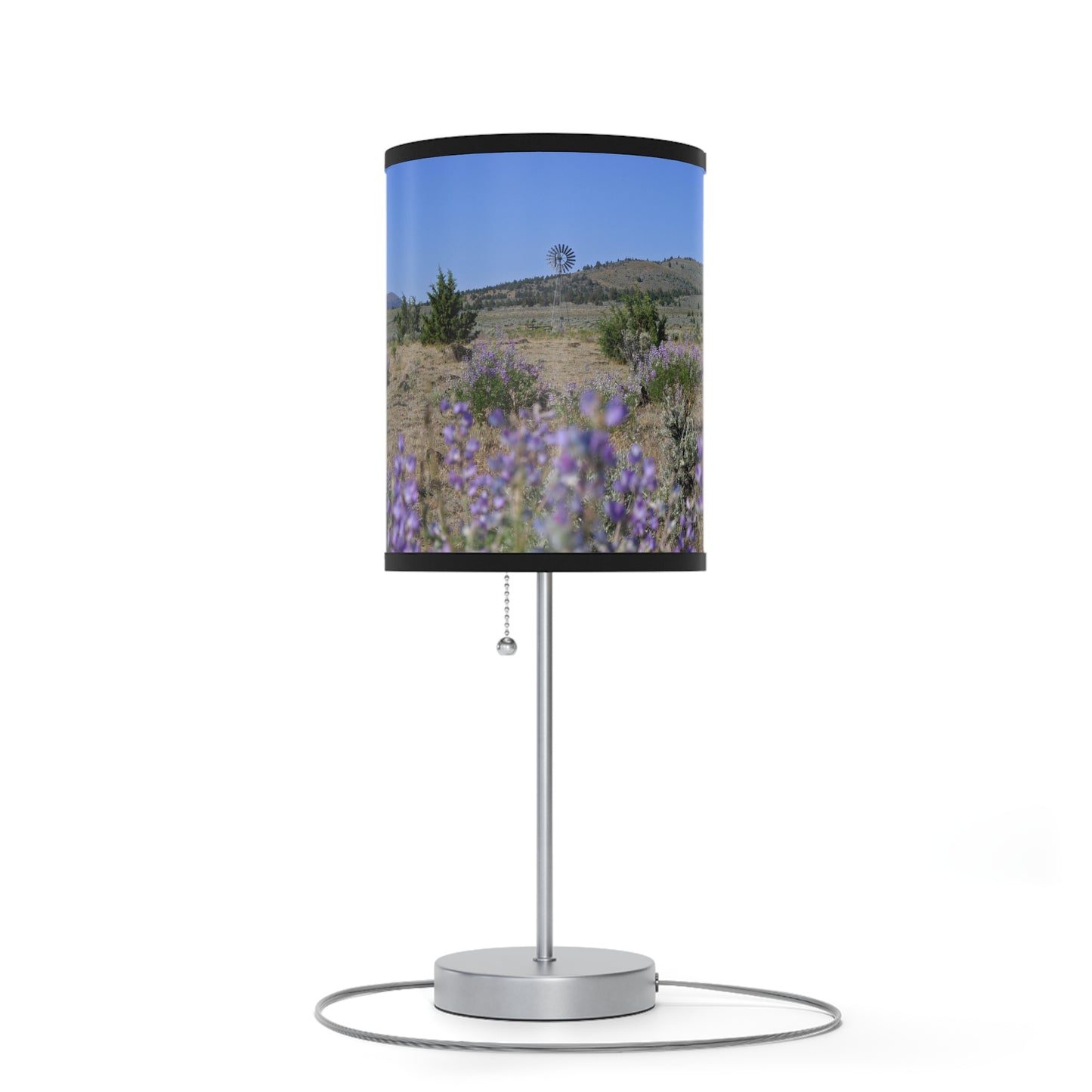 High Desert Lupine & Windmill Lamp on a Stand