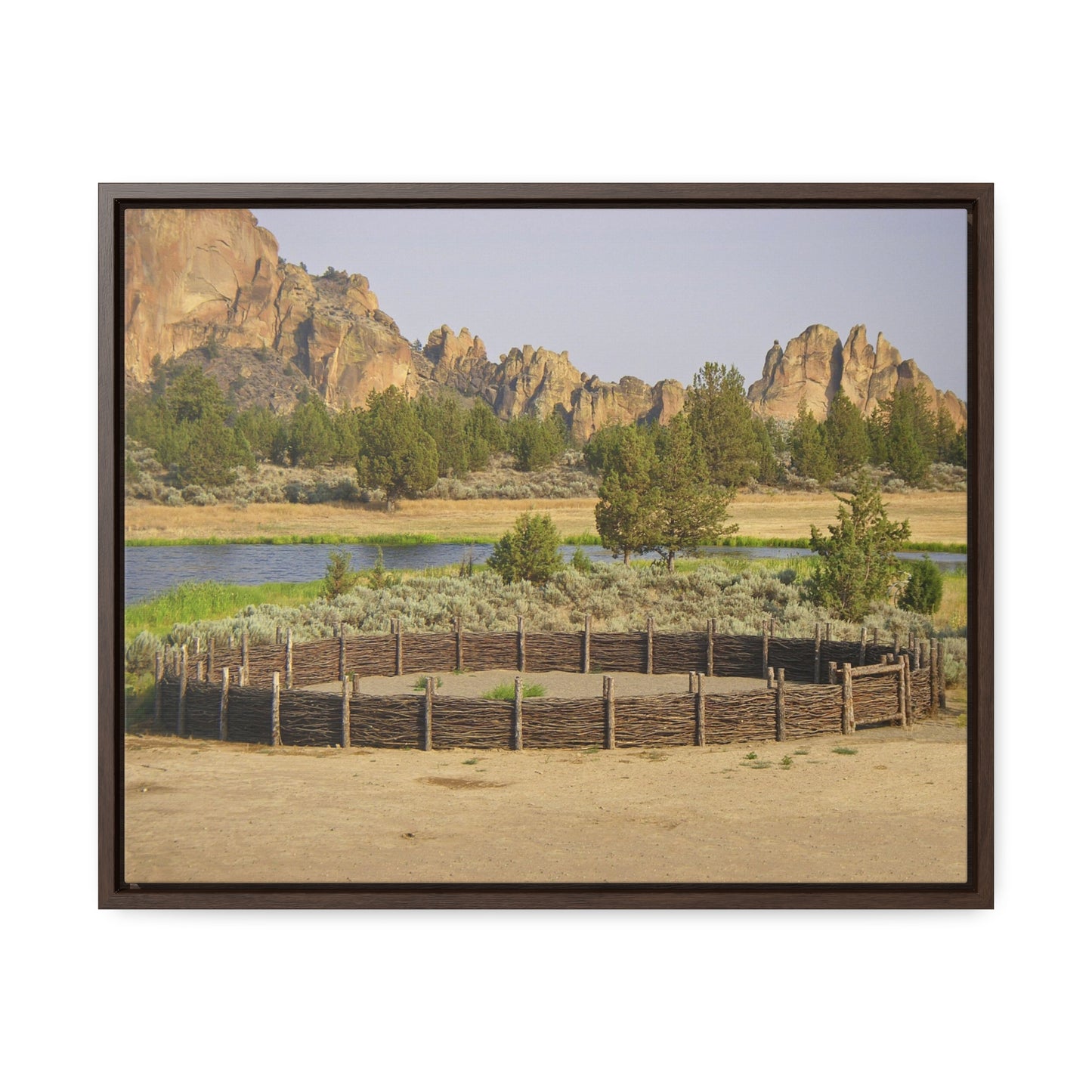 Scenic Round Pen Gallery Canvas Wraps Framed