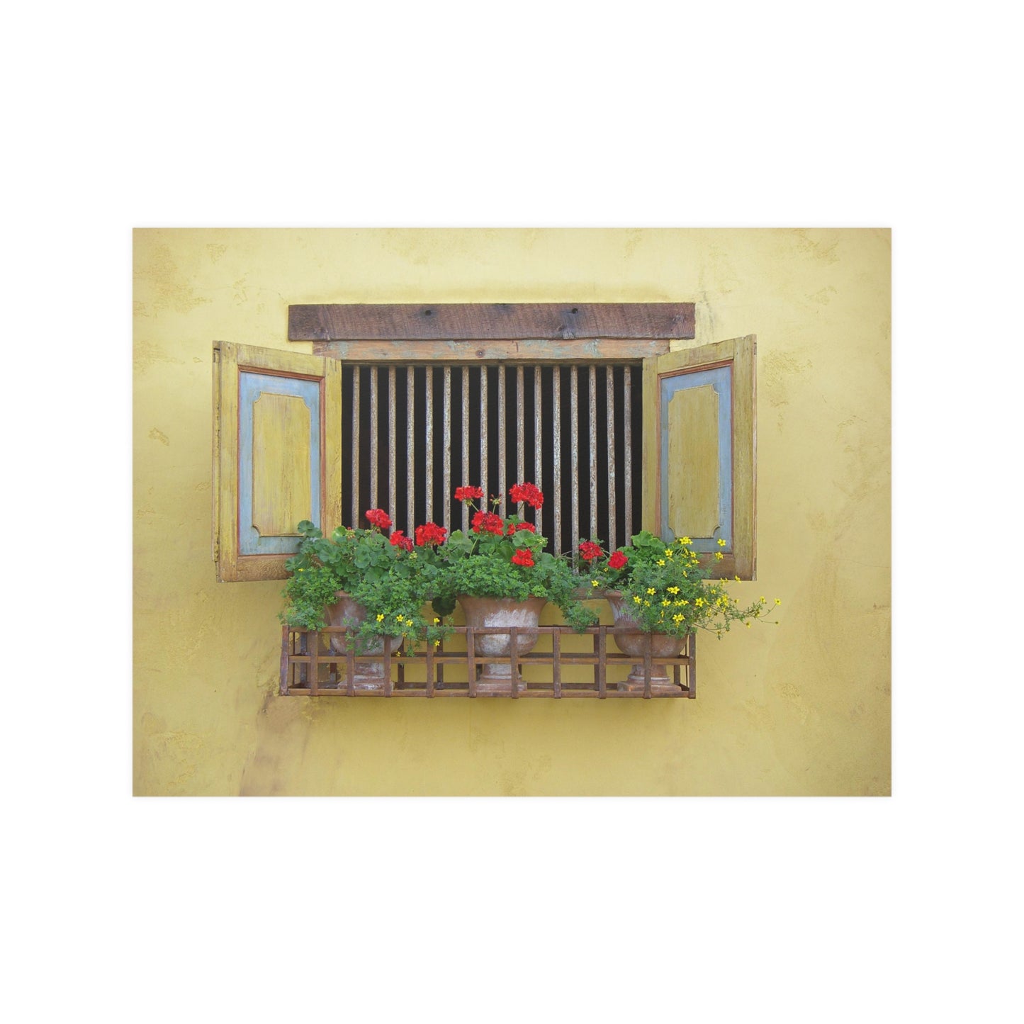 Spanish Barn Window Satin Poster