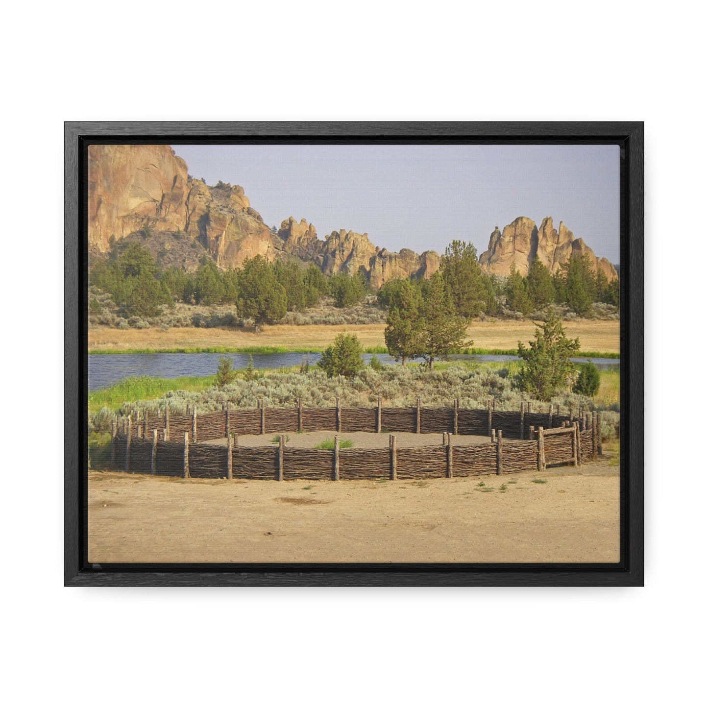 Scenic Round Pen Gallery Canvas Wraps Framed