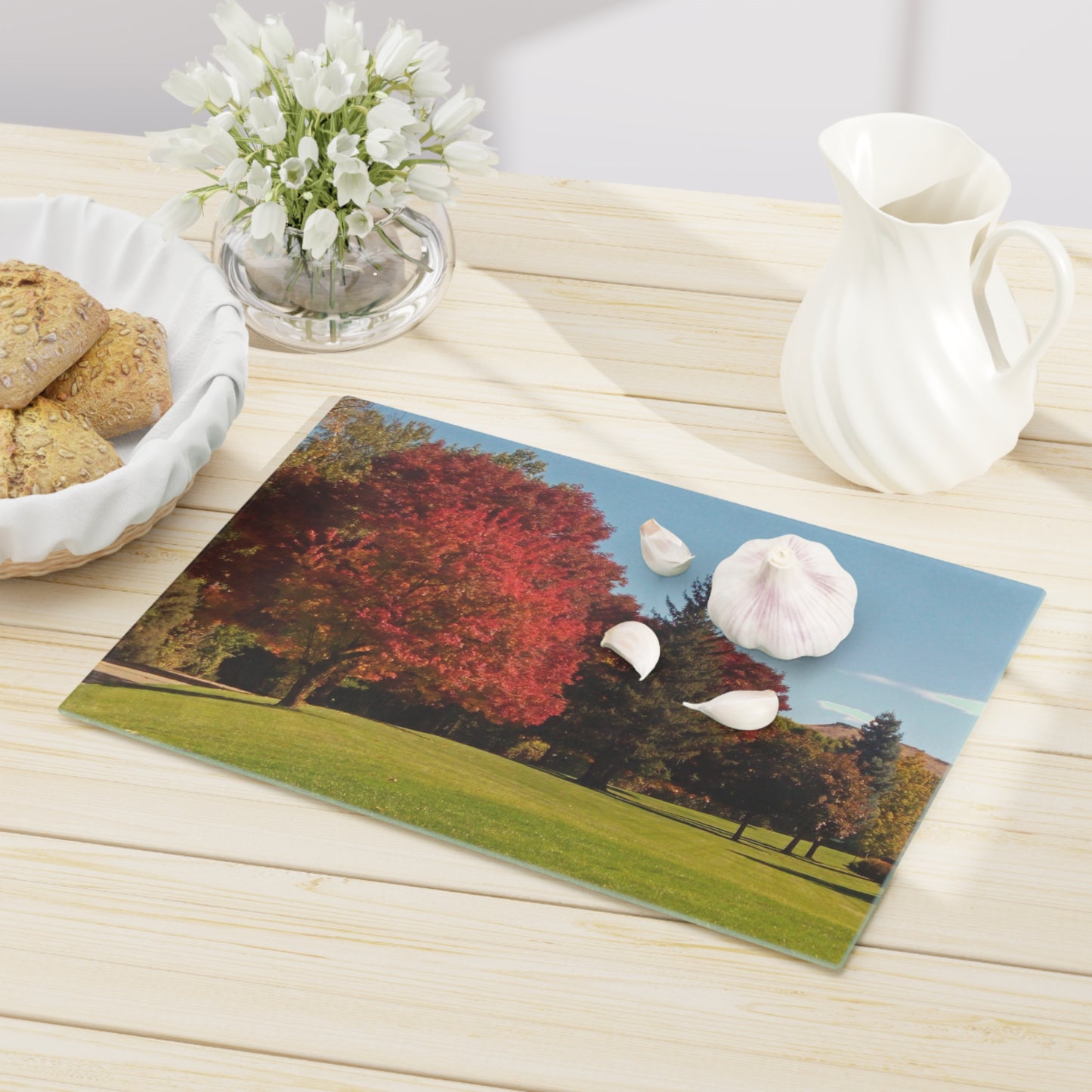 Autumn Lawn Cutting Board Dishwasher Safe