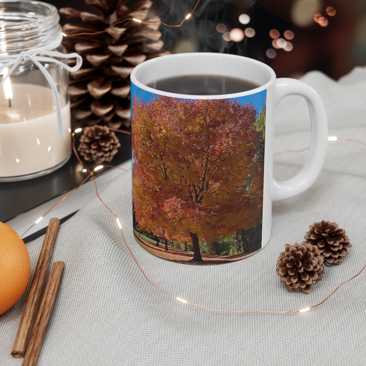Autumn Tree Late Fall Ceramic Mug 11oz