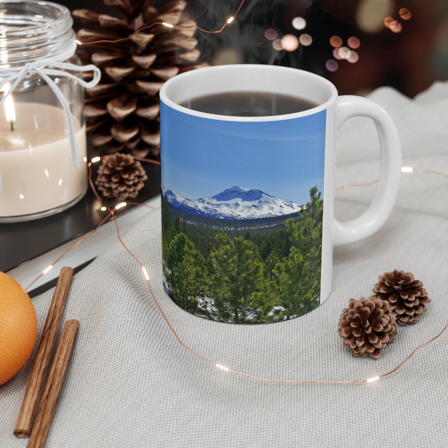 Winter South Sister Ceramic Mug 11oz