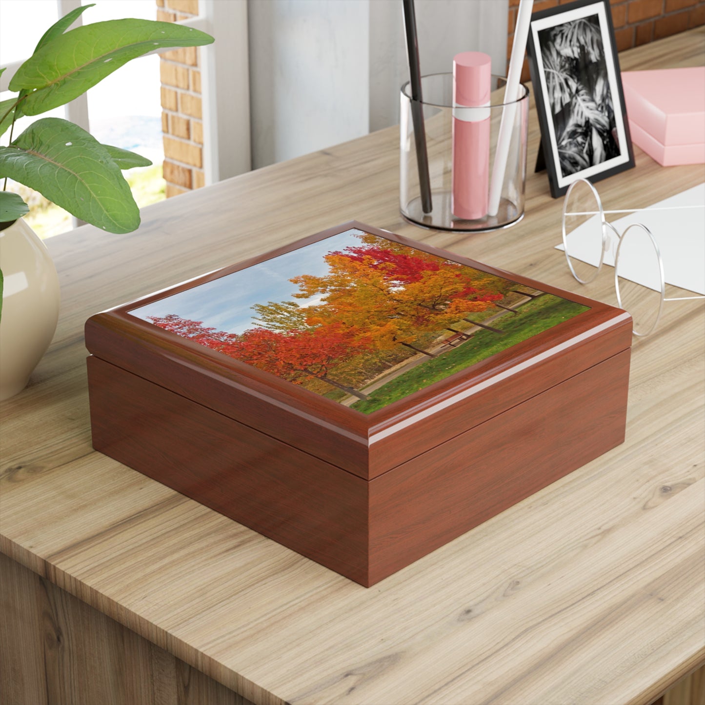 Autumn Serenity Jewelry Box ~ 7.24"