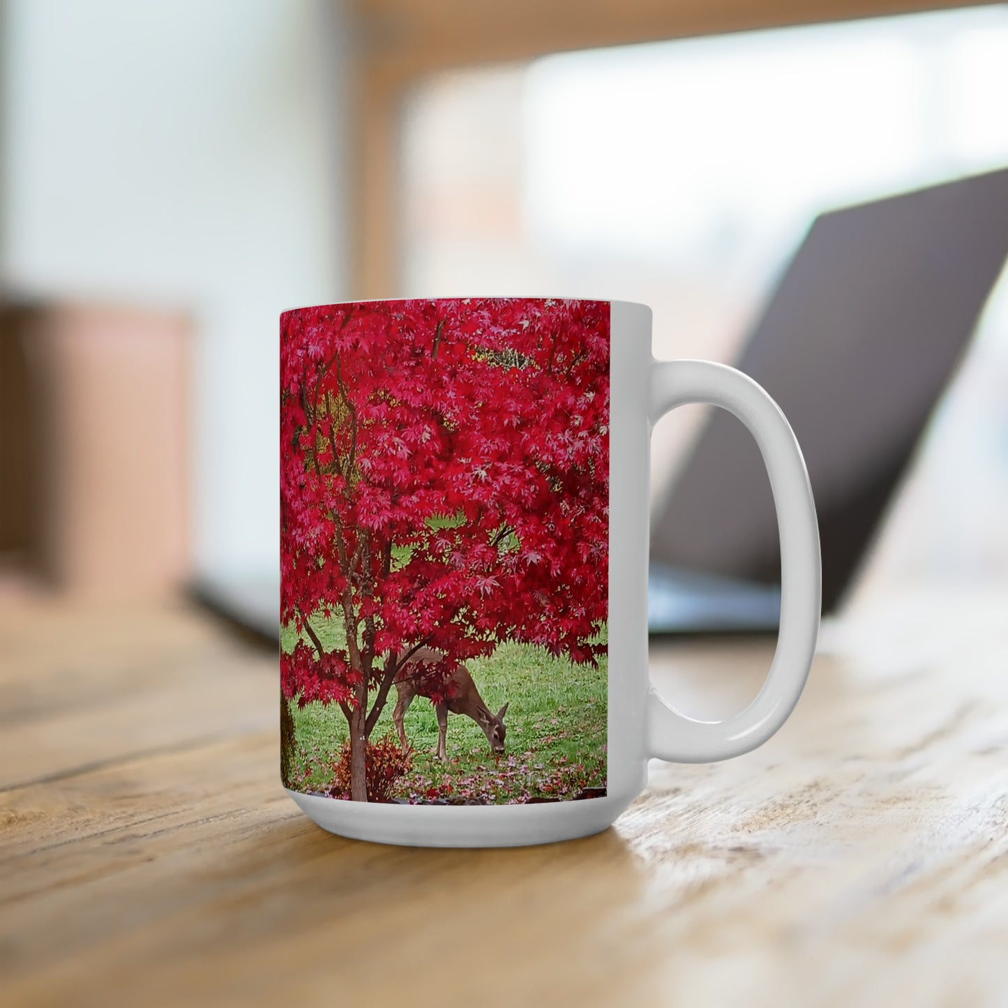 Autumn Deer Ceramic Mug 15oz