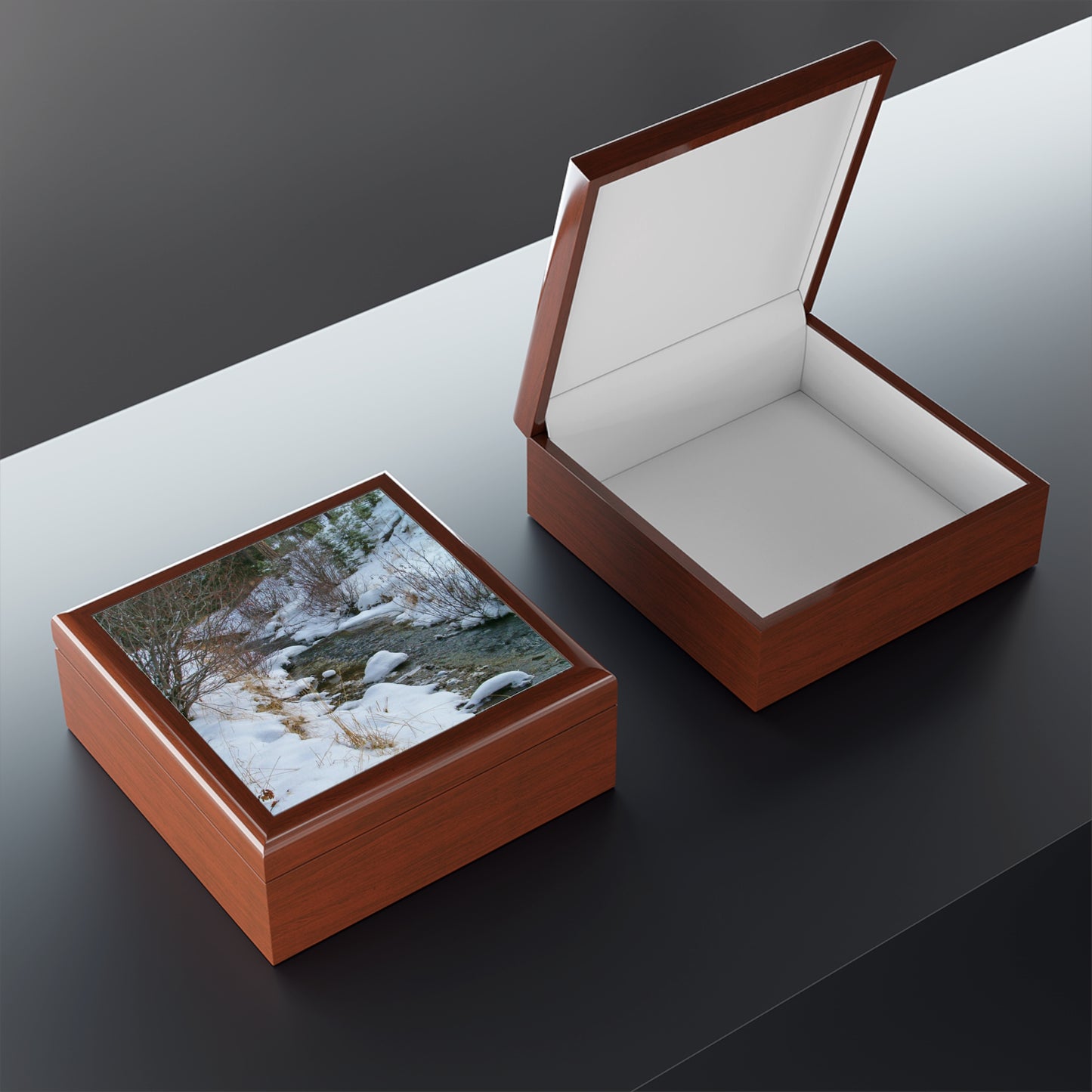 Snowy Creek Jewelry Box ~ 7.24"