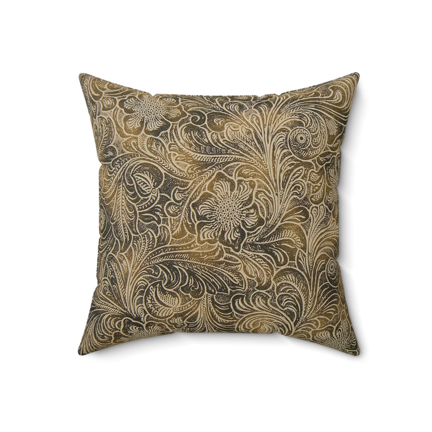 Scenic Round Pen Faux Suede Square Pillow