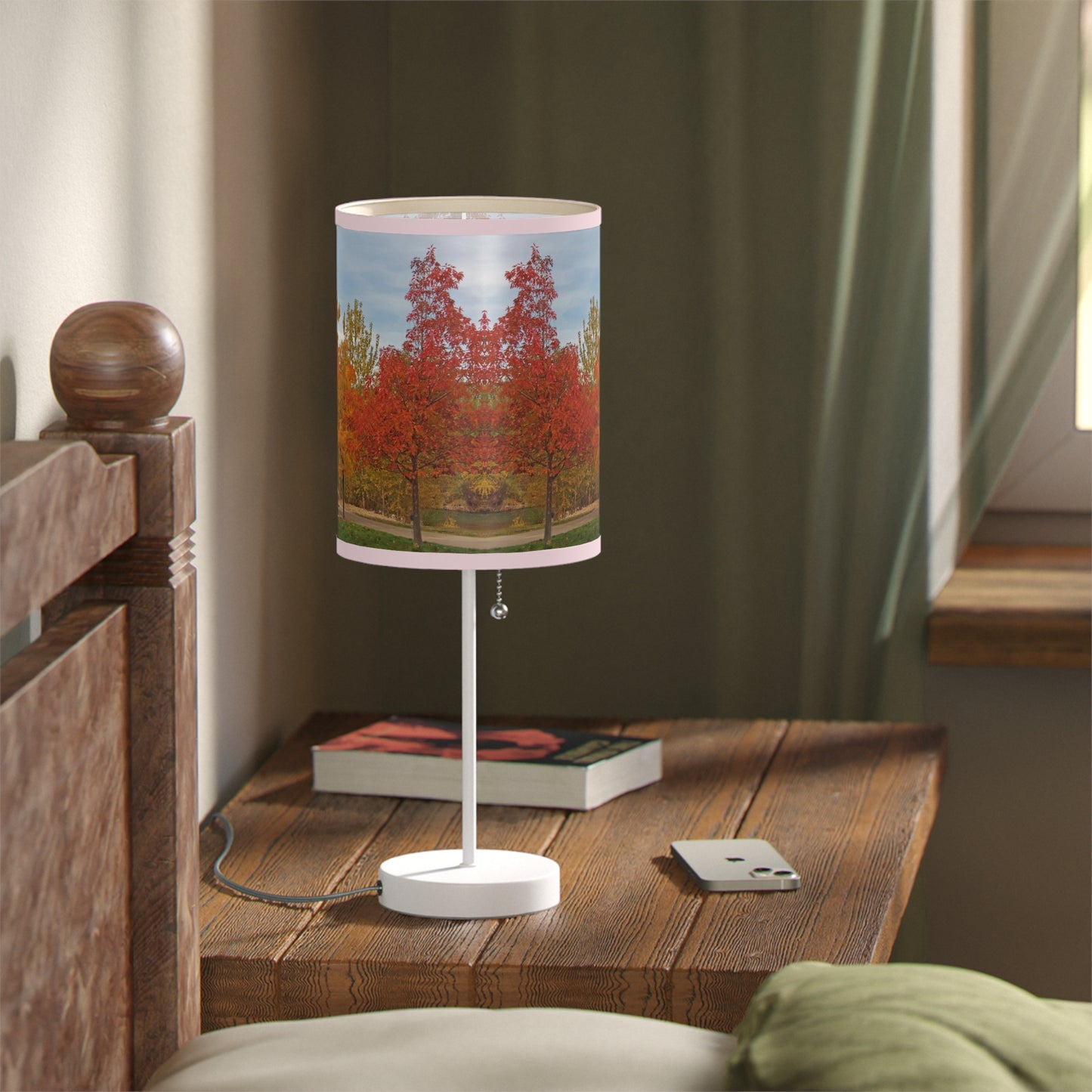 Autumn Serenity Lamp on a Stand