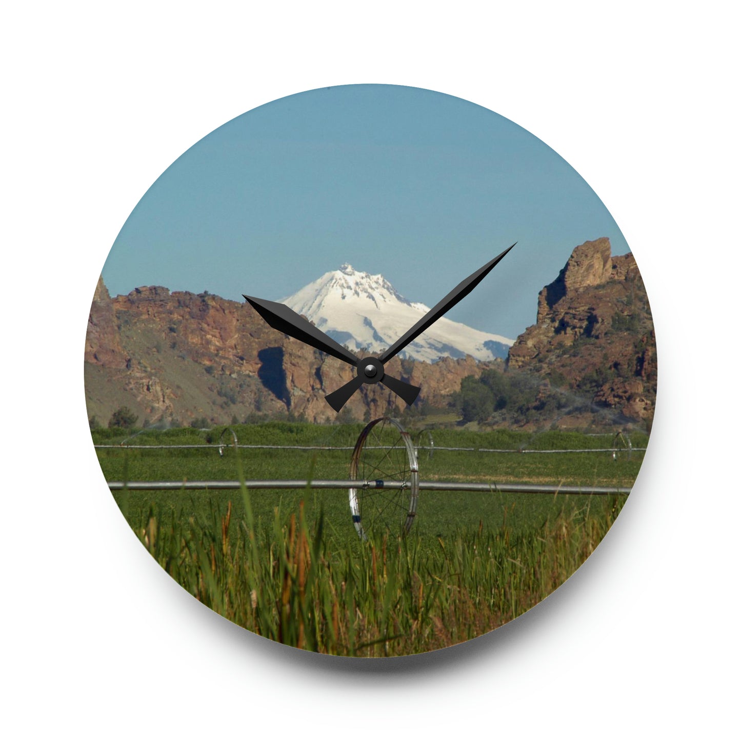 Mountain Field Acrylic Wall Clock