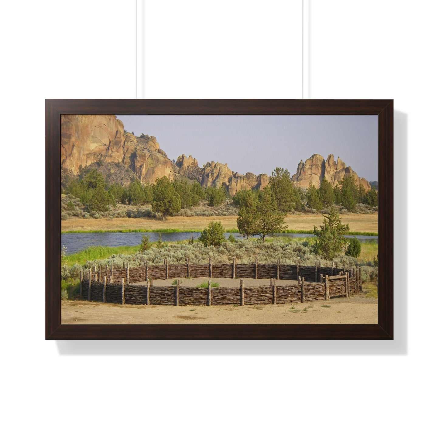 Scenic Round Pen Framed Horizontal Poster