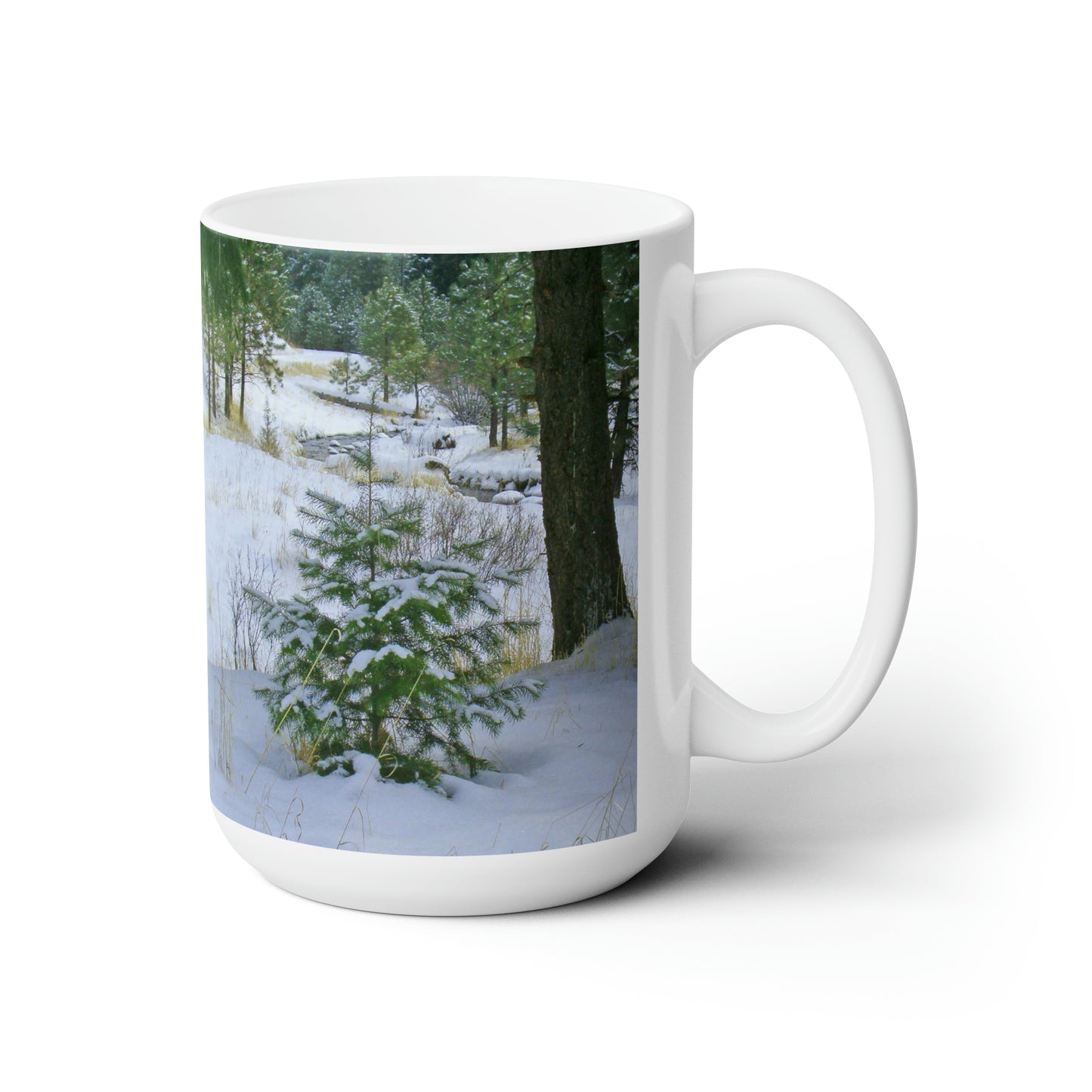 Christmas Tree Creek Ceramic Mug 15oz