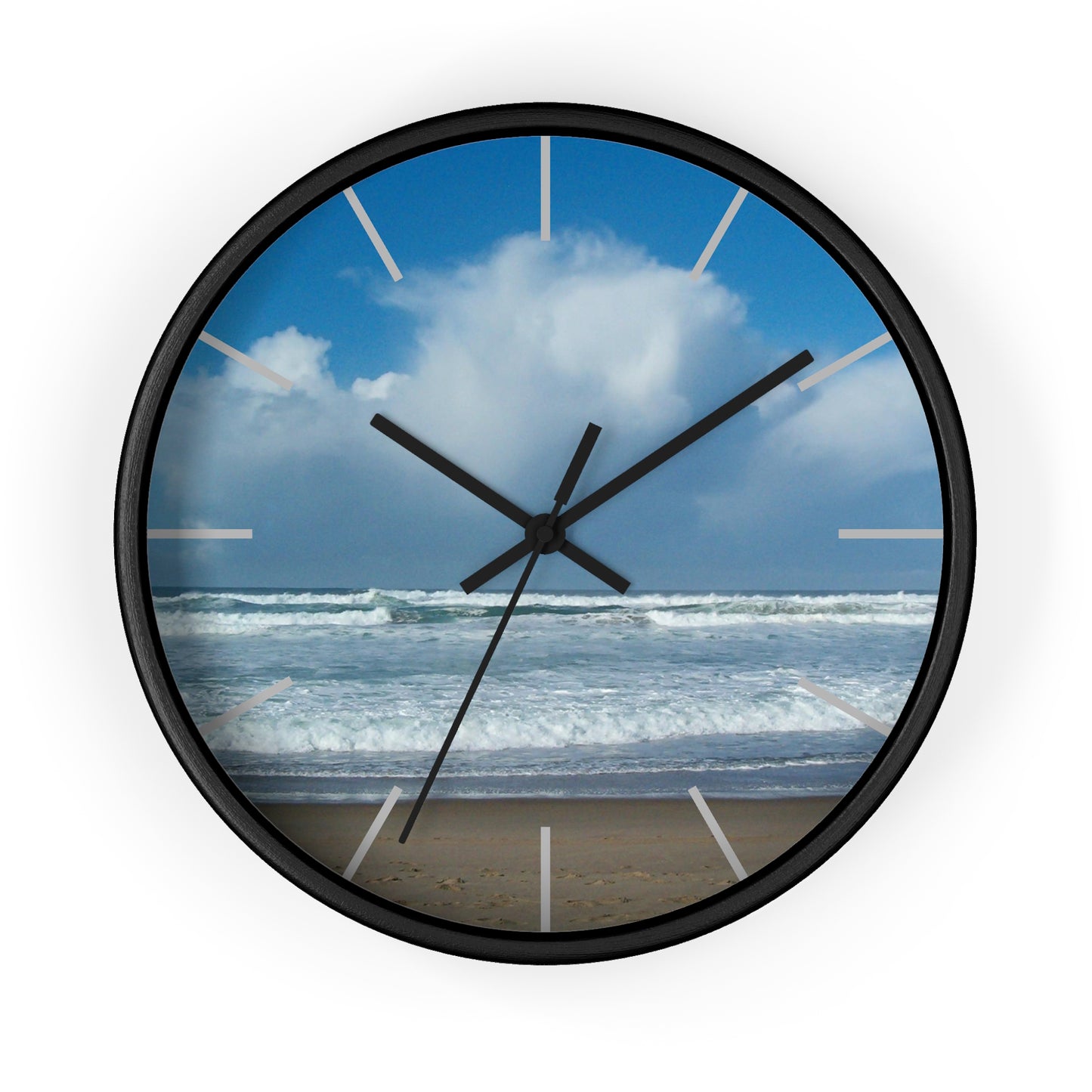 Blue Sky Beach Wall Clock