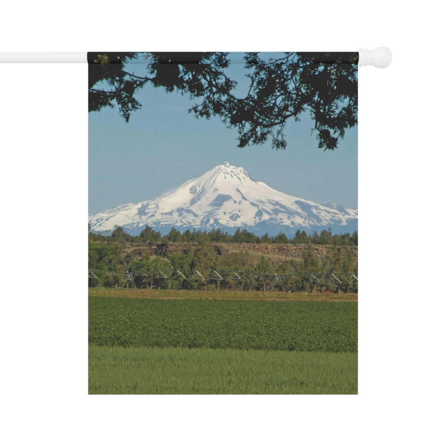 Juniper Framed Mountain Garden & House Banner