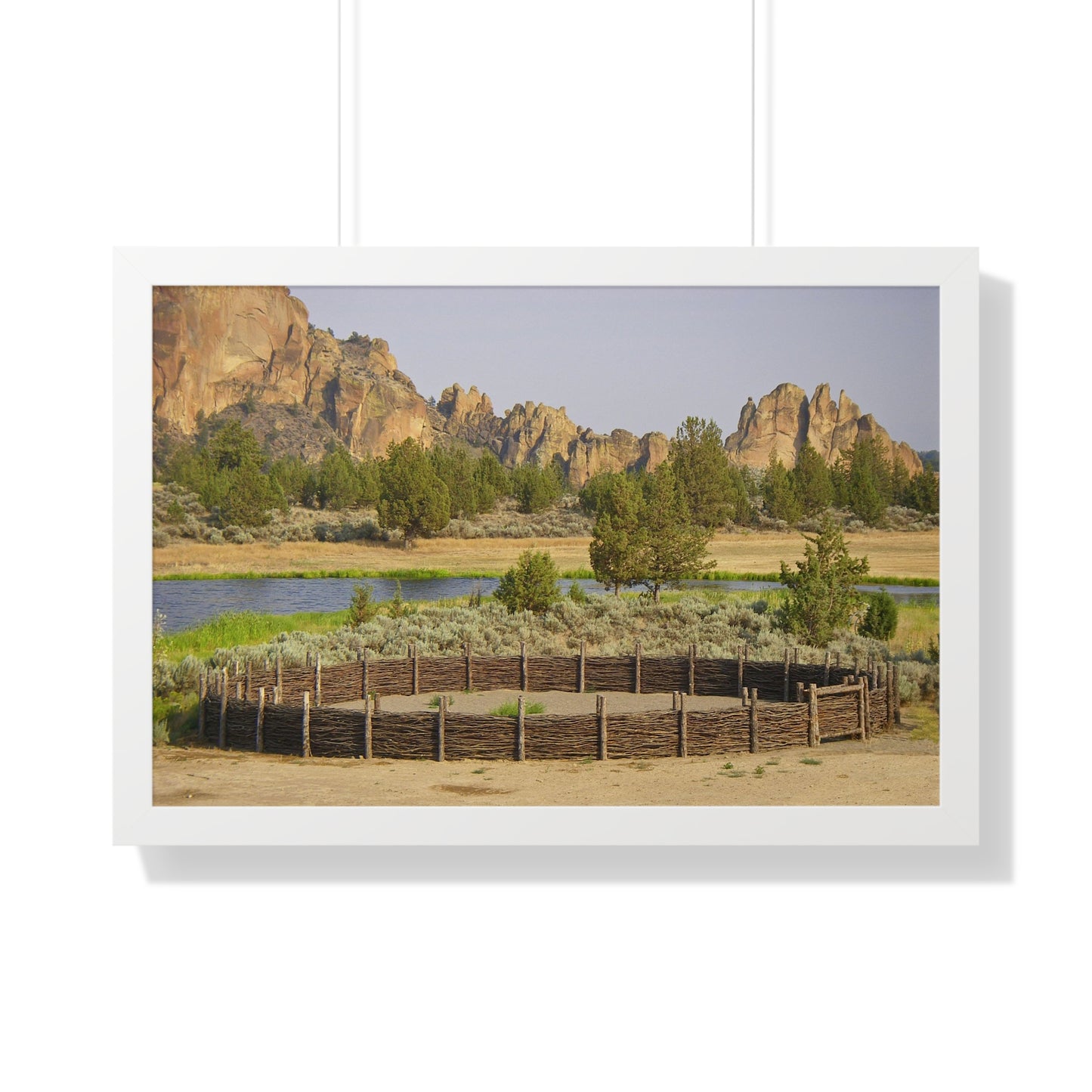 Scenic Round Pen Framed Horizontal Poster