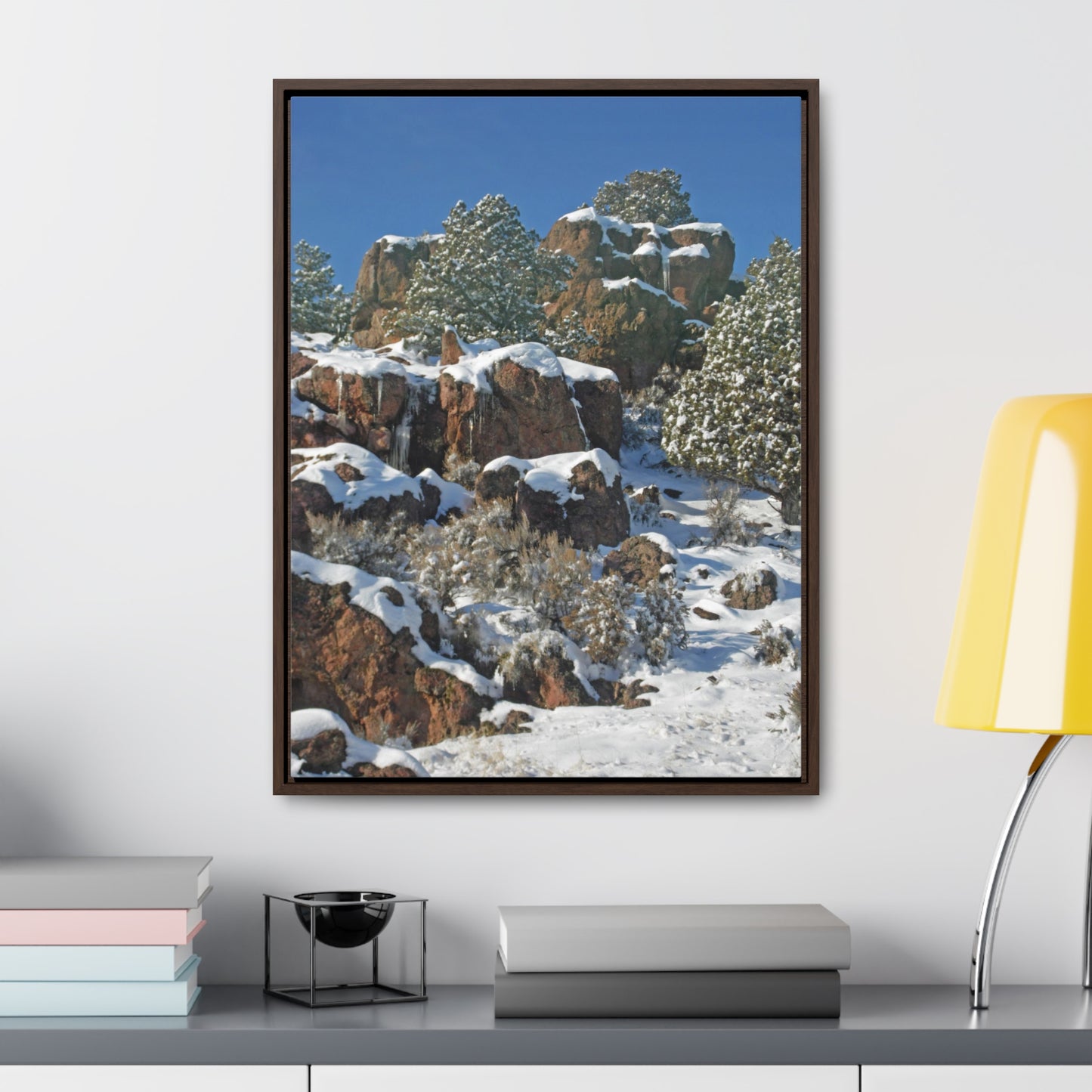 Icicle Rocks Gallery Canvas Wraps Framed