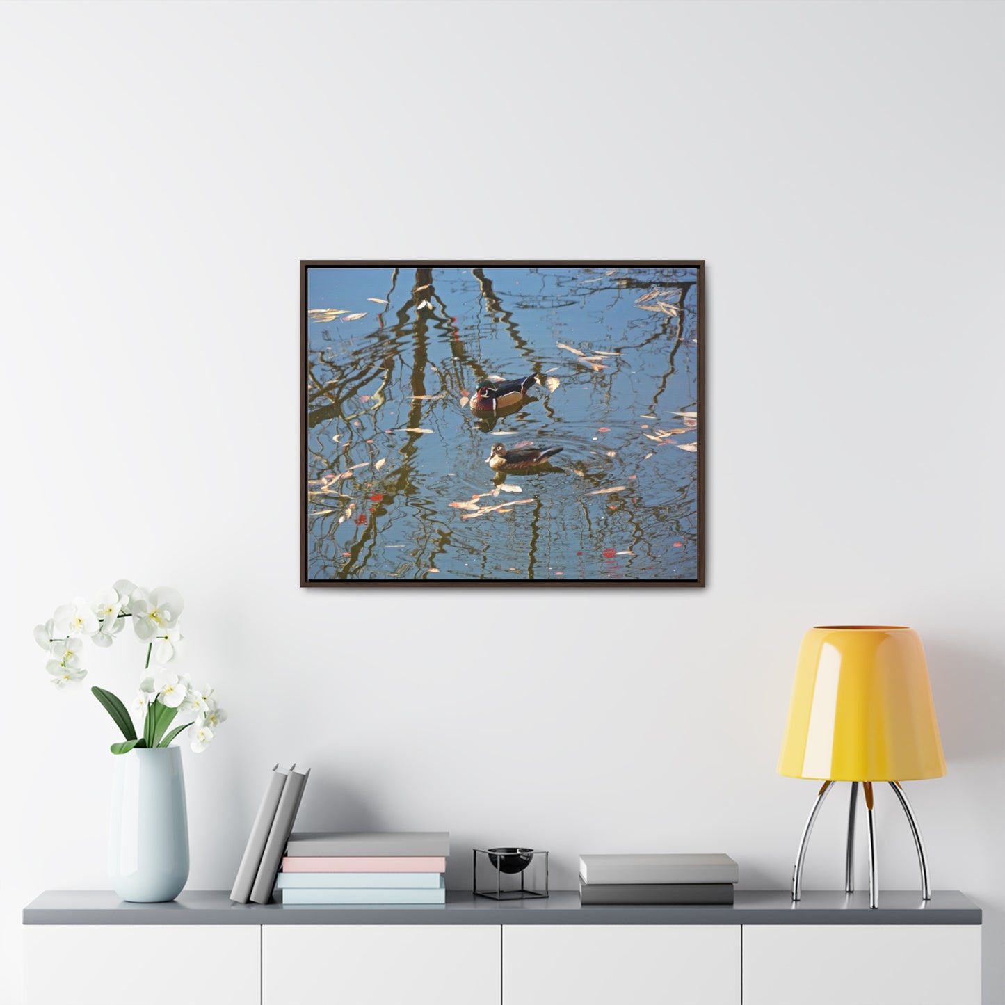 Wood Duck Couple Gallery Canvas Wraps Framed