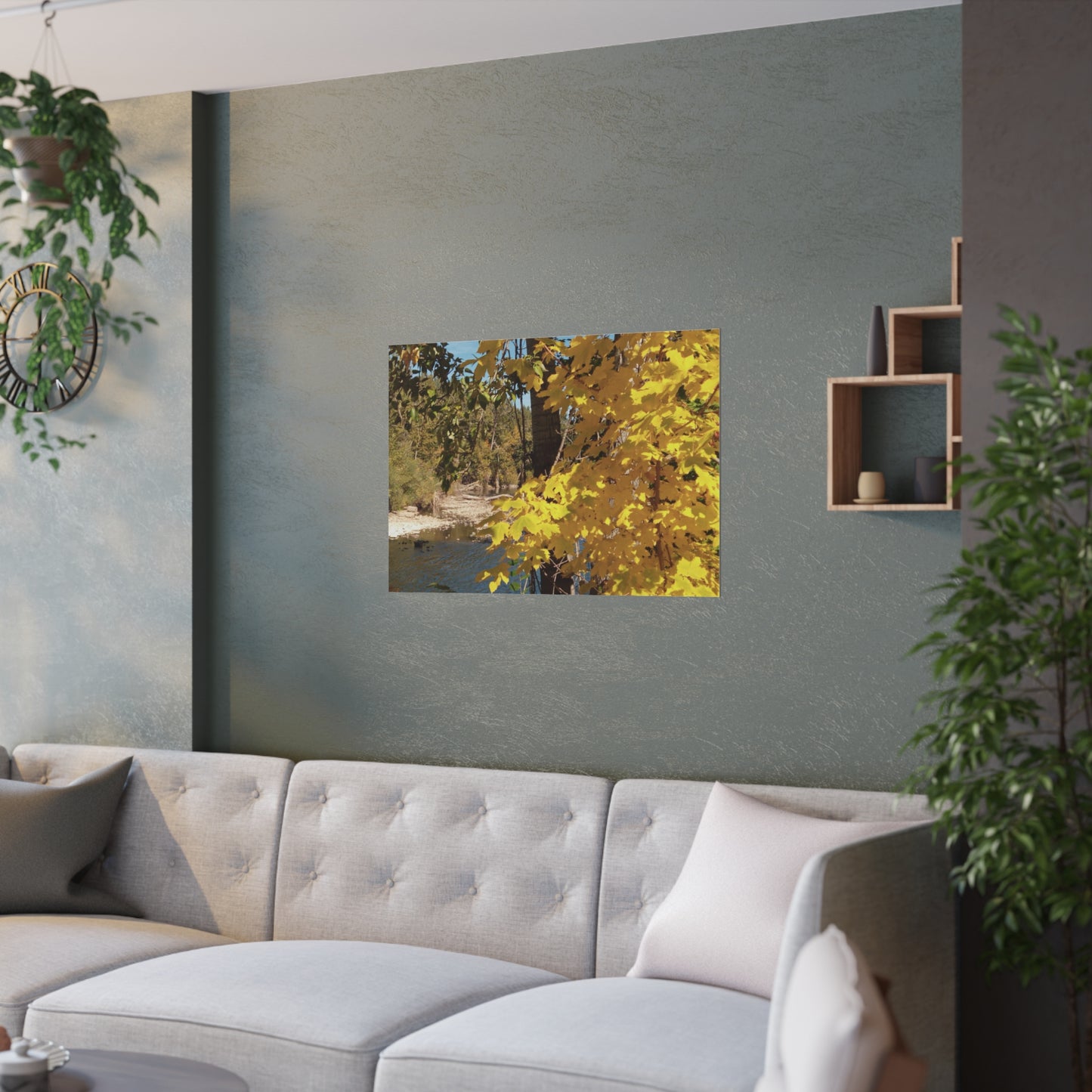Autumn River Satin Posters