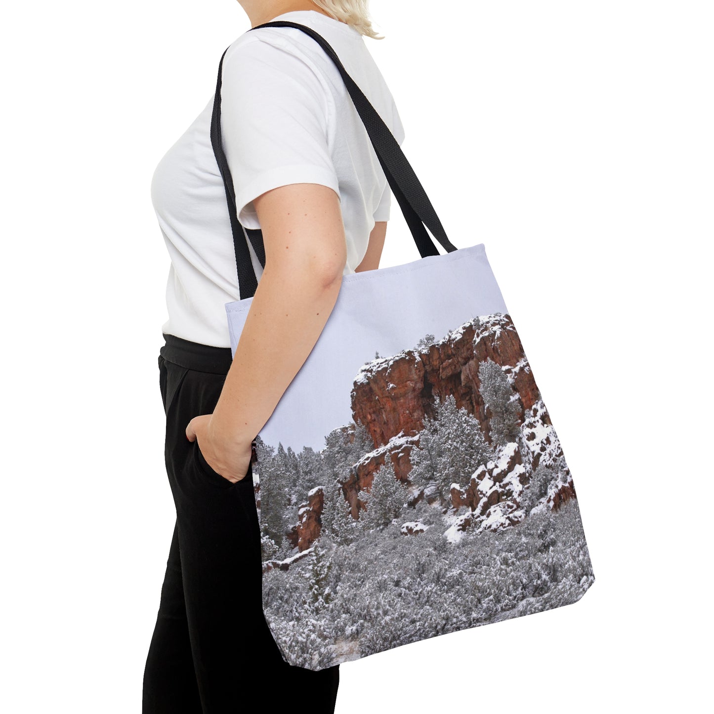 Winter Cliff Matte Tote Bag
