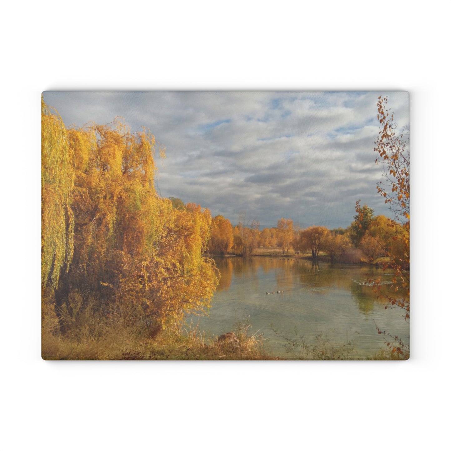 Autumn Peace Glass Cutting Board Hand Wash