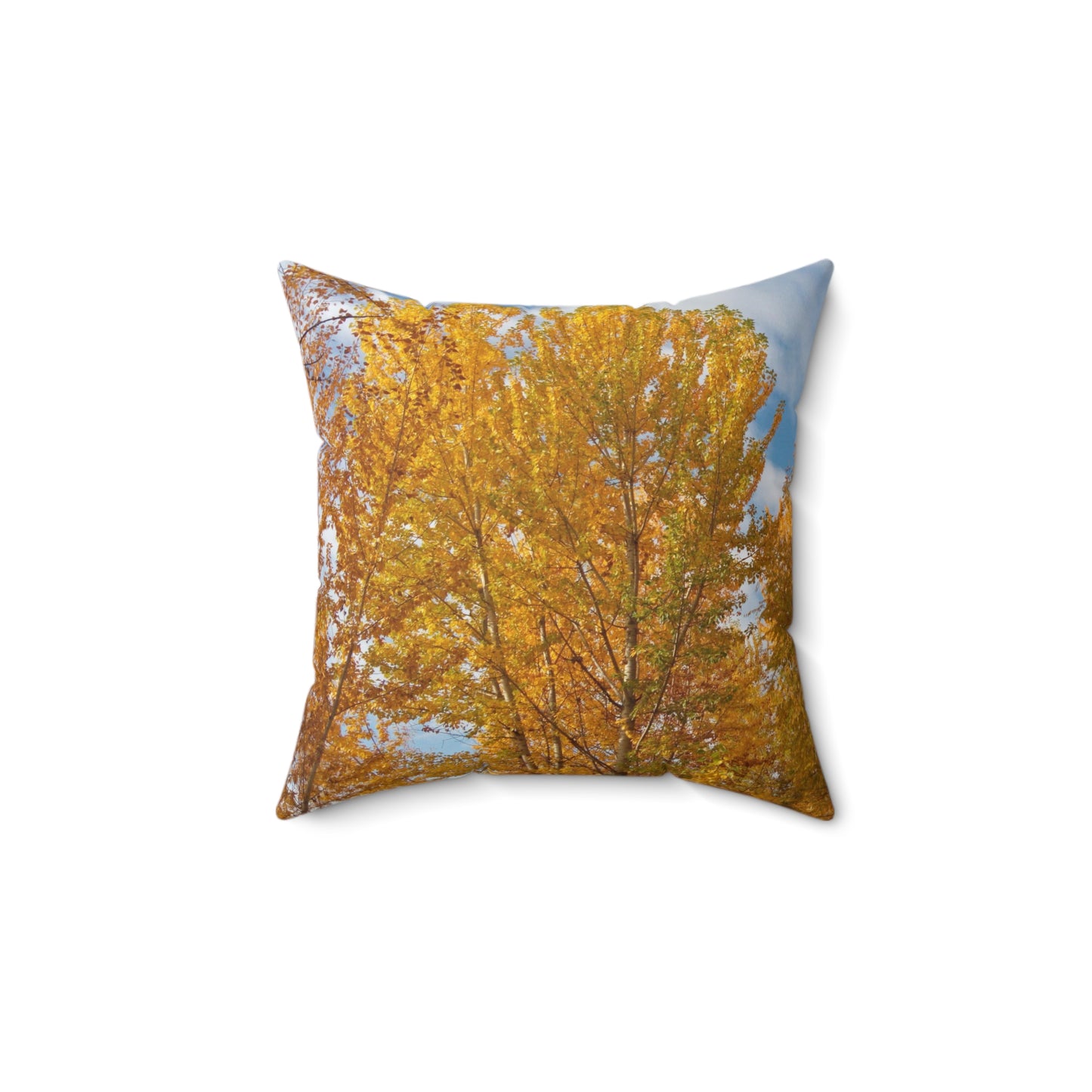 Autumn Gold Spun Polyester Square Pillow