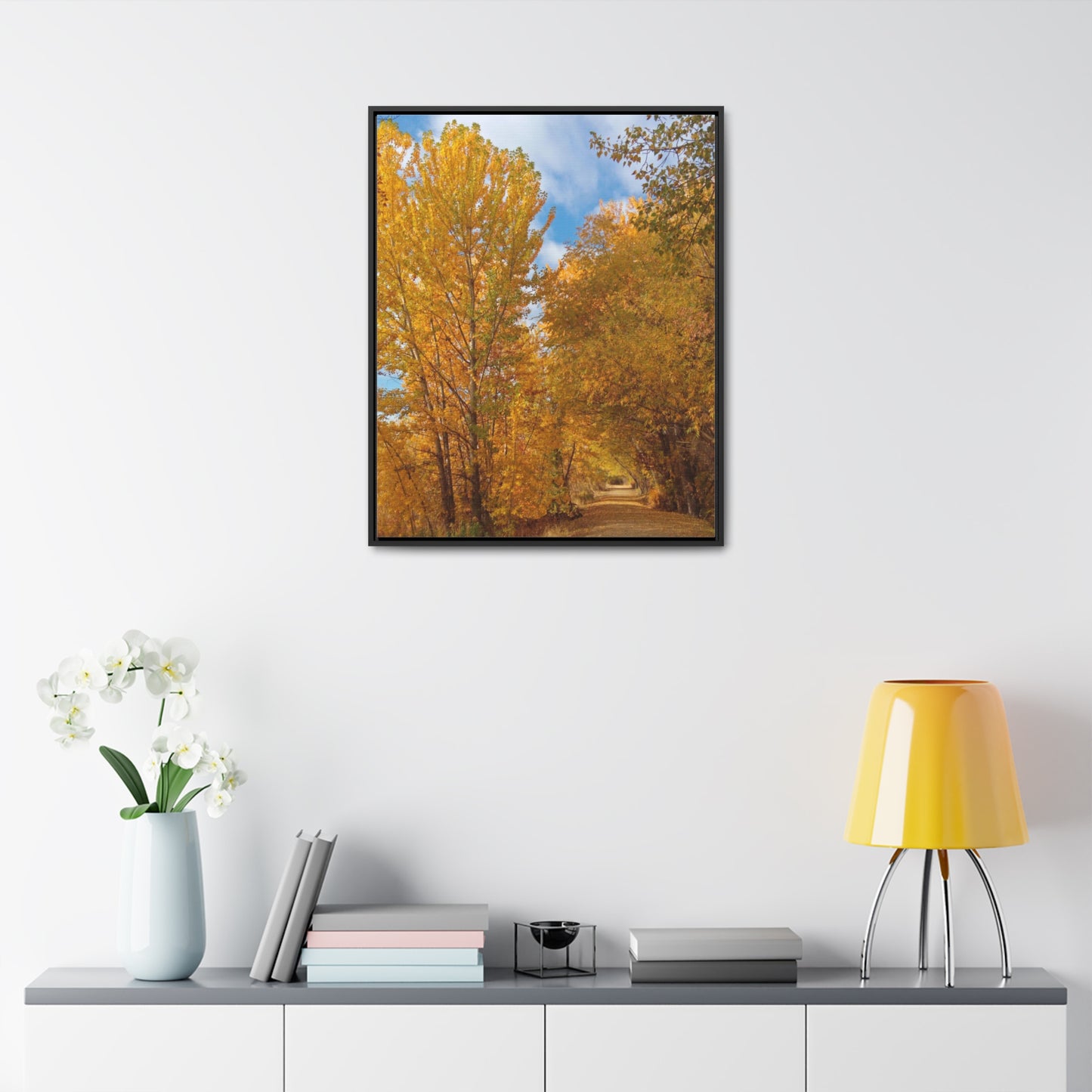 Autumn Trail Gallery Canvas Wraps Framed