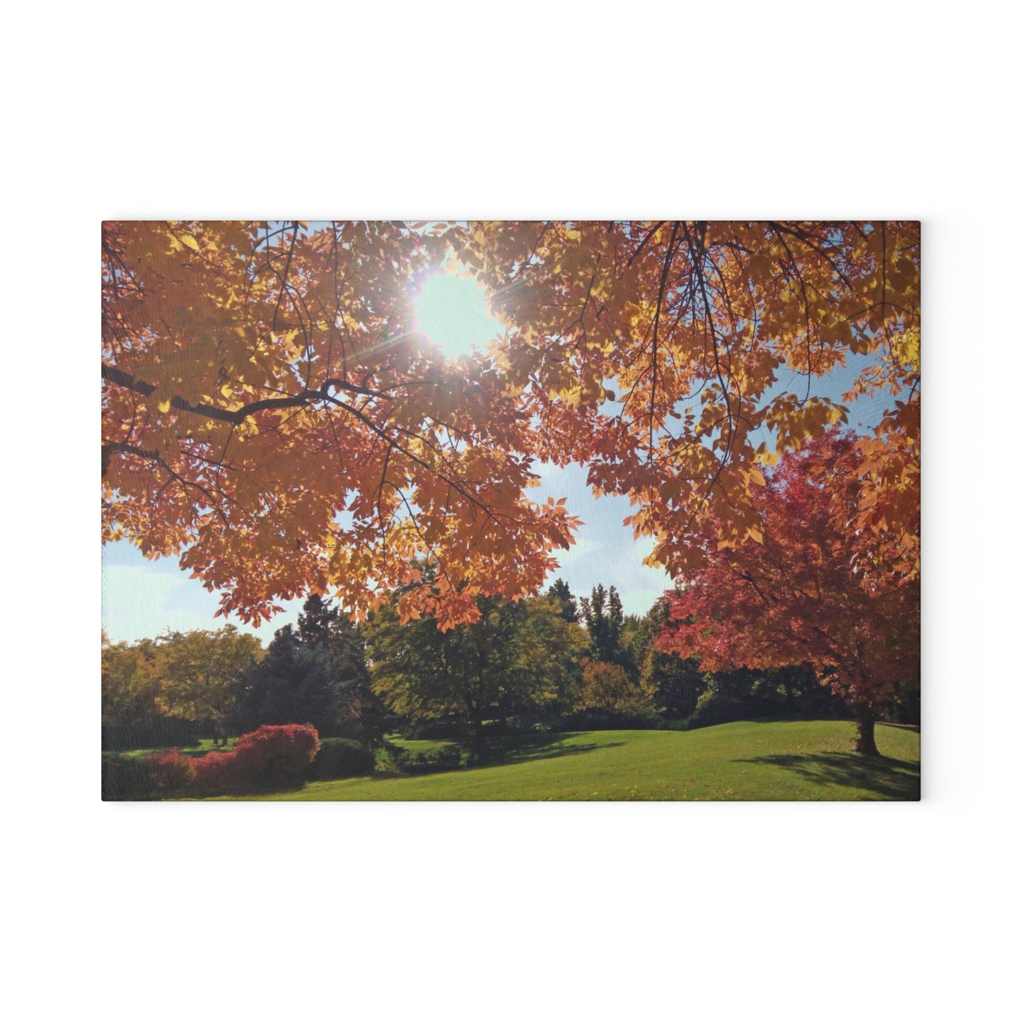 Autumn Light Glass Cutting Board Hand Wash