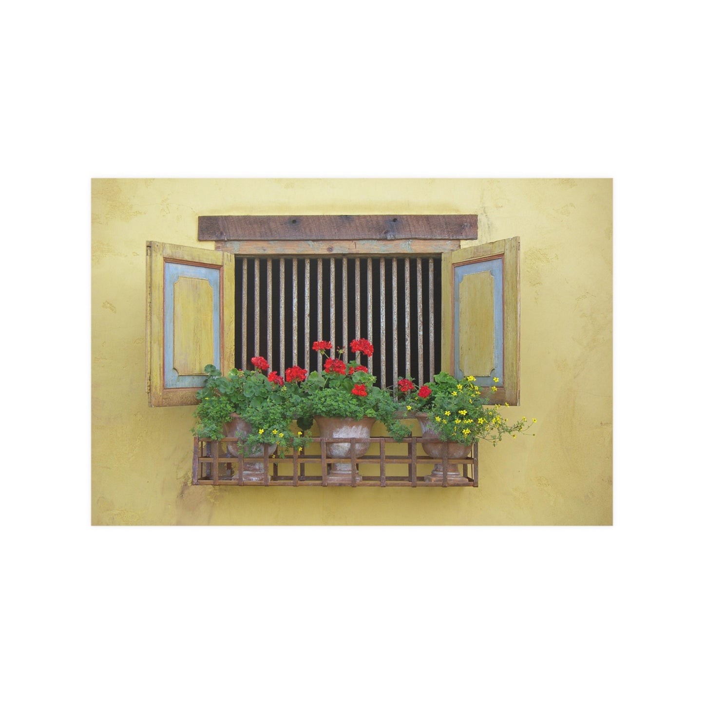 Spanish Barn Window Satin Poster