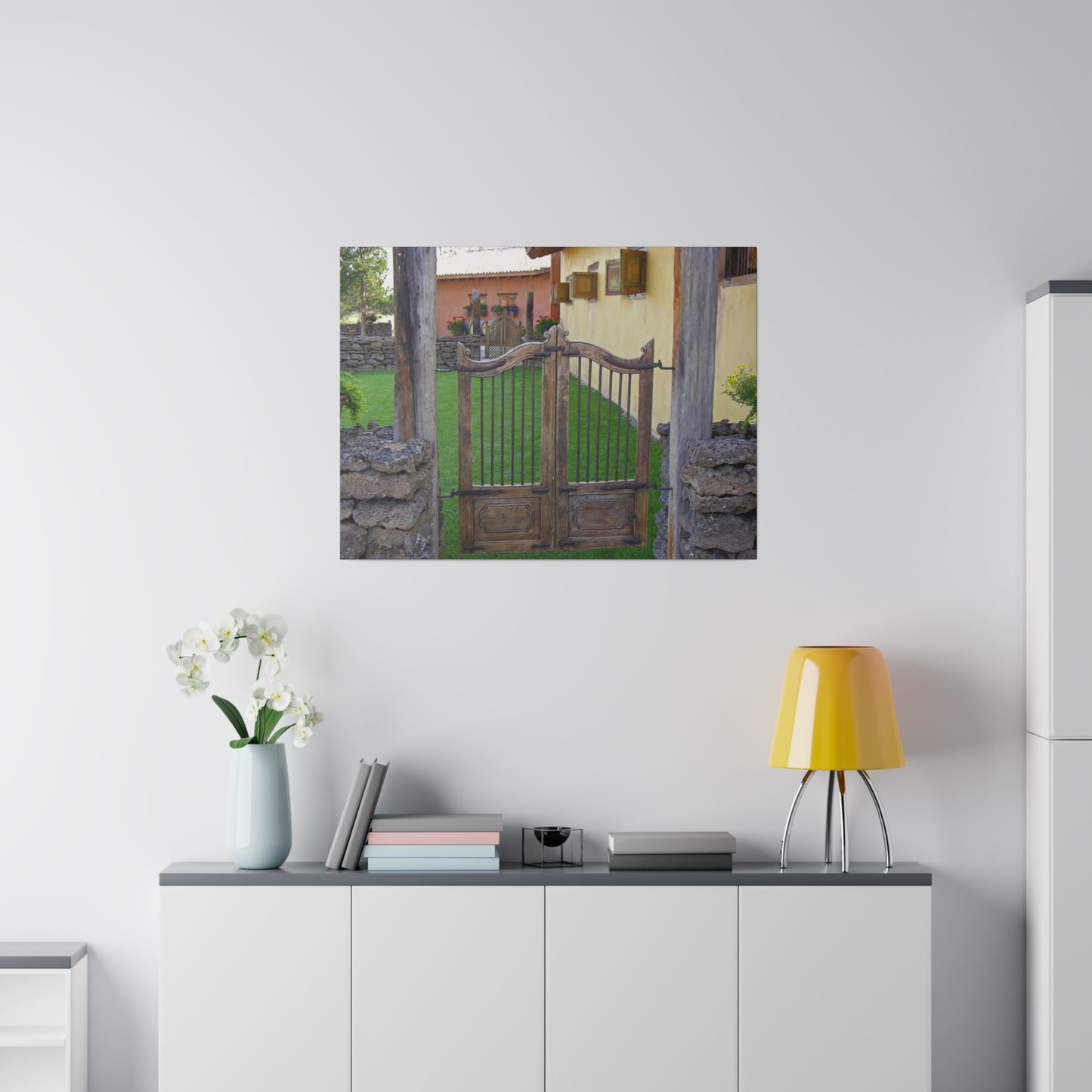 Western Spanish Gates Matte Canvas