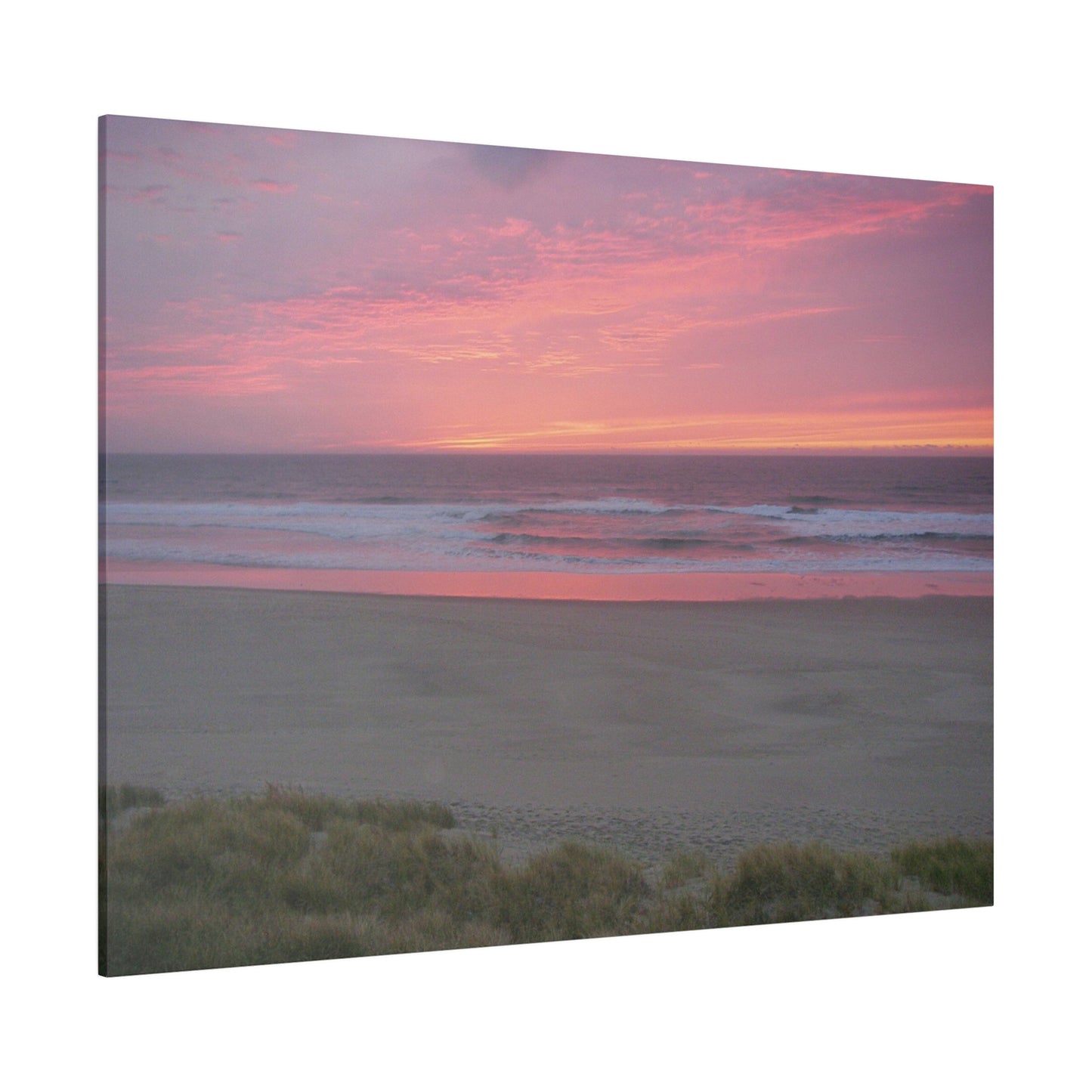 Pink Ocean Sunset Matte Canvas