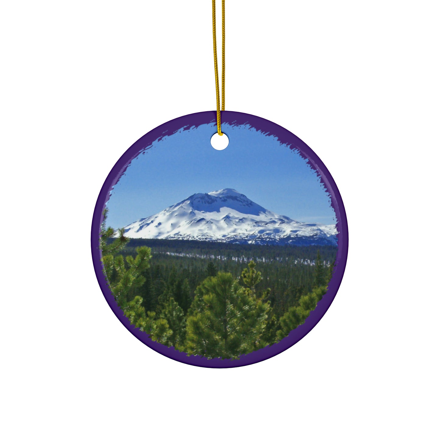 Winter South Sister Ceramic Ornaments