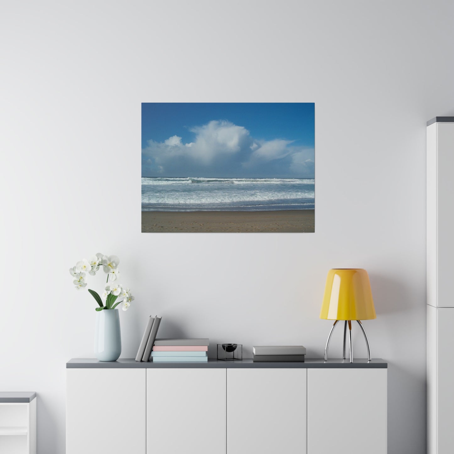 Blue Sky Beach Matte Canvas