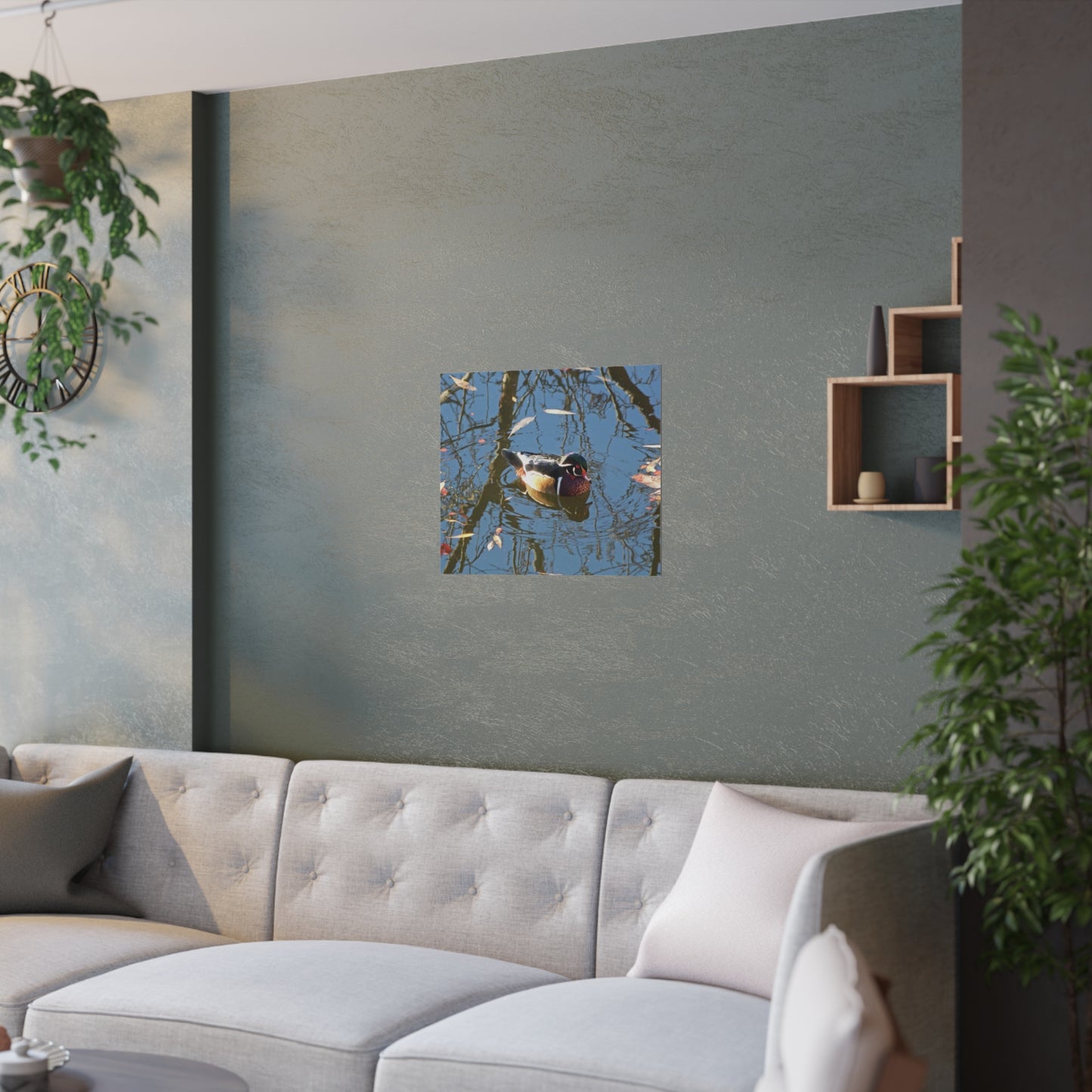 Reflections Wood Duck Satin Posters