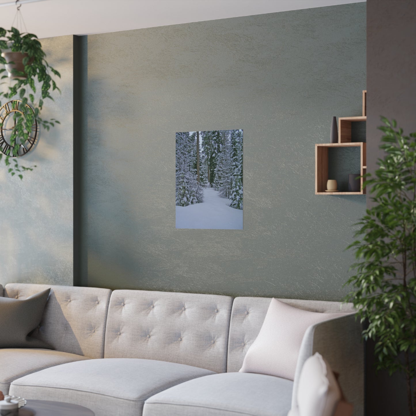Snowy Woods Satin Posters