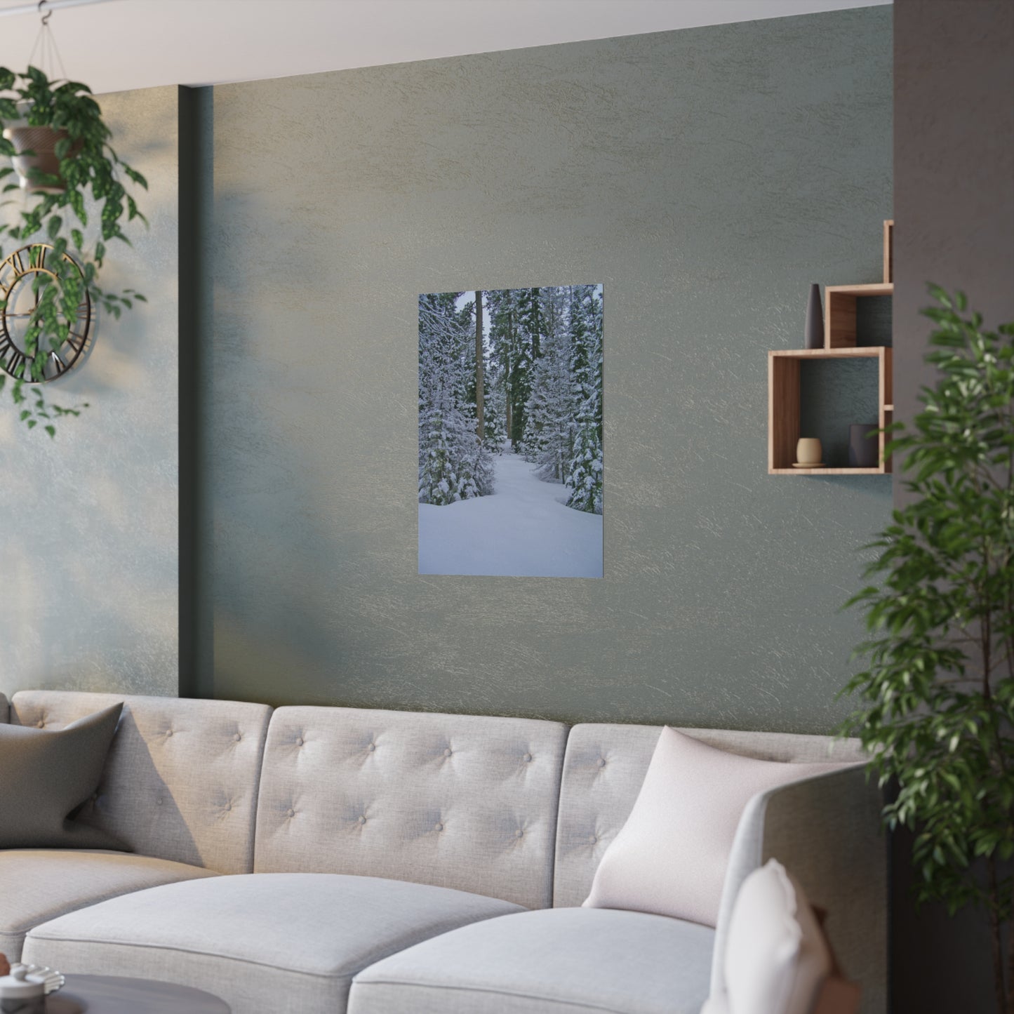 Snowy Woods Satin Posters