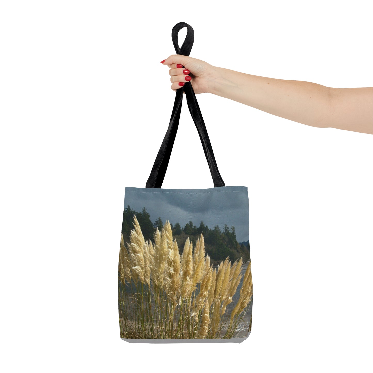 Golden Coastal Pampas Tote Bag