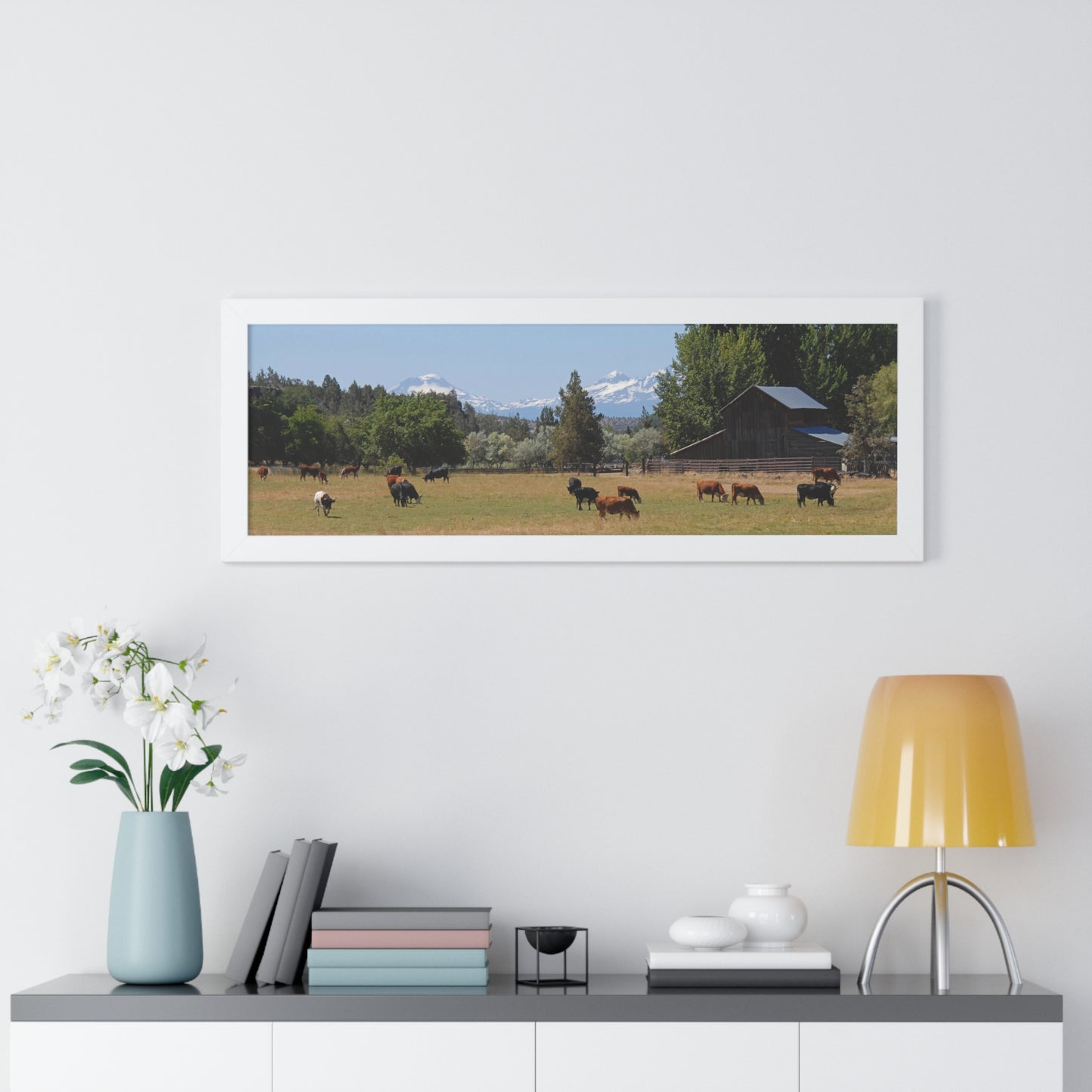 Picturesque Cattle Framed Poster