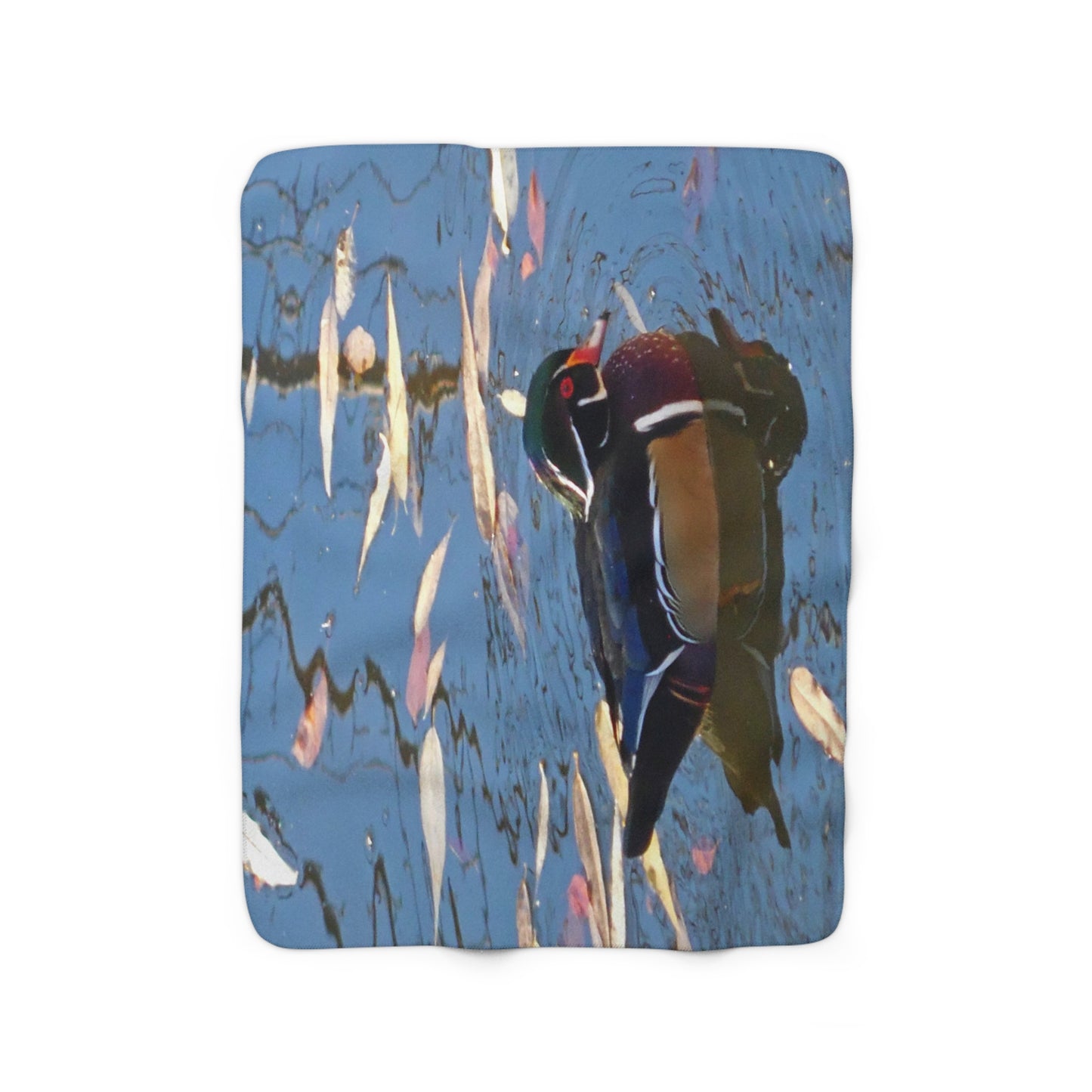 Autumn Wood Duck Sherpa Fleece Blanket