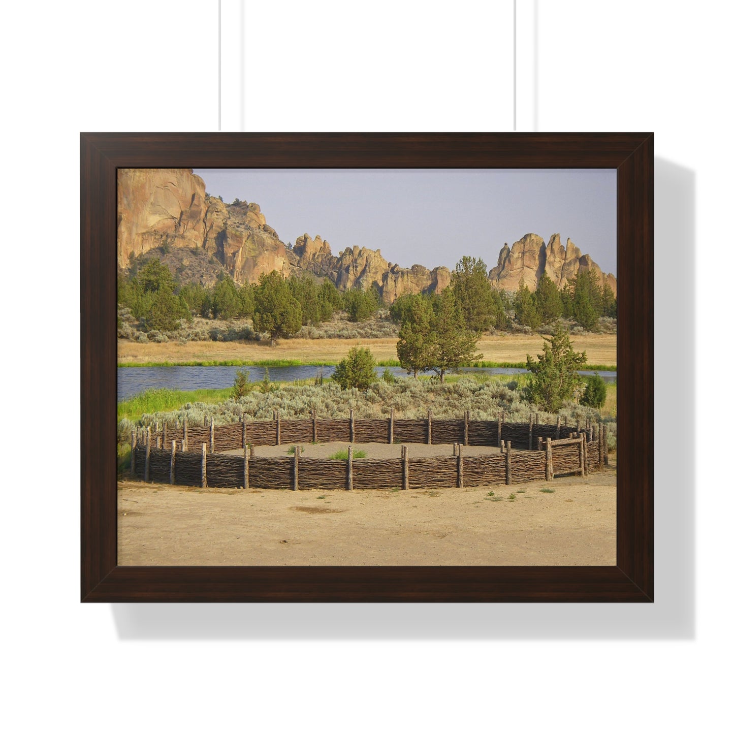 Scenic Round Pen Framed Horizontal Poster