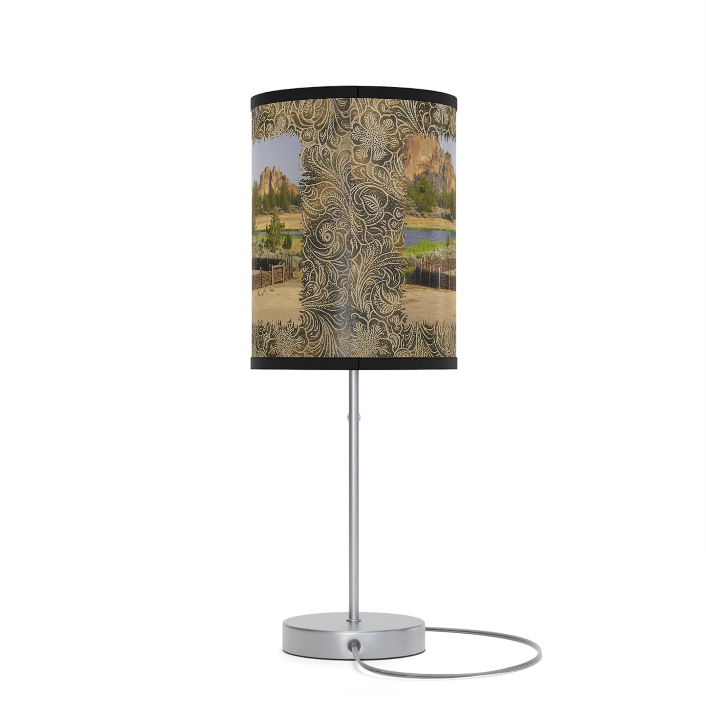 Scenic Round Pen Lamp on a Stand