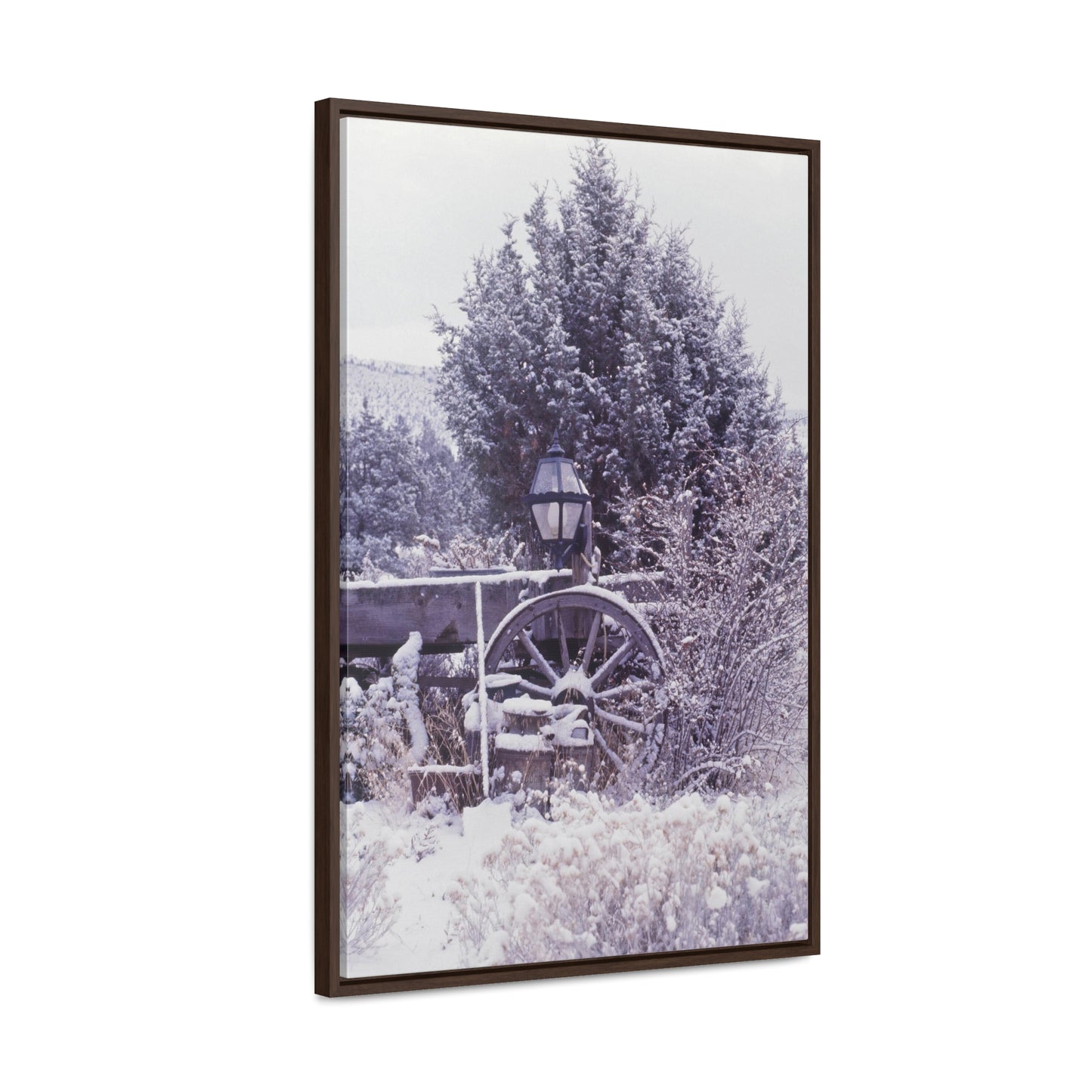 Vintage Winter Wagon Gallery Canvas Wraps Framed