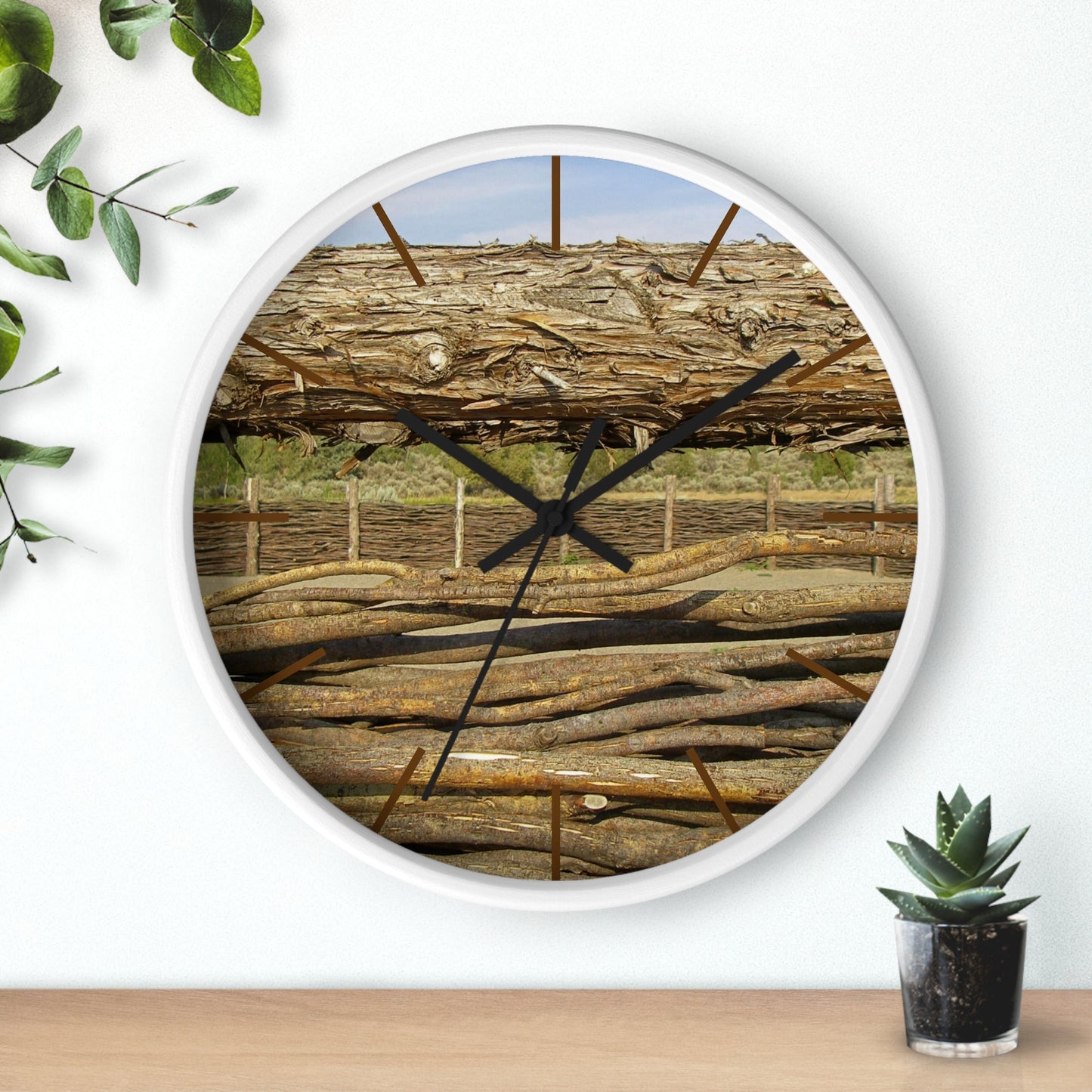 Through The Rails Wall Clock