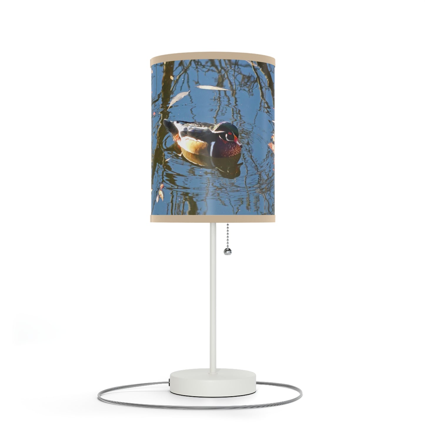 Reflections Wood Duck Lamp on a Stand