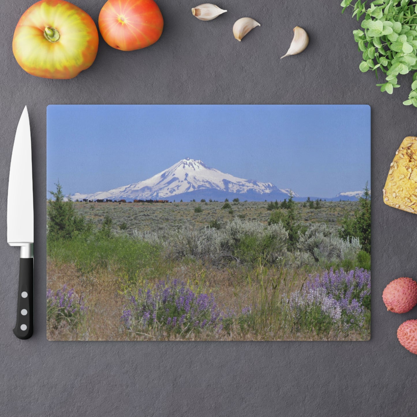 Lupine & Sage Mountain Cutting Board Dishwasher Safe