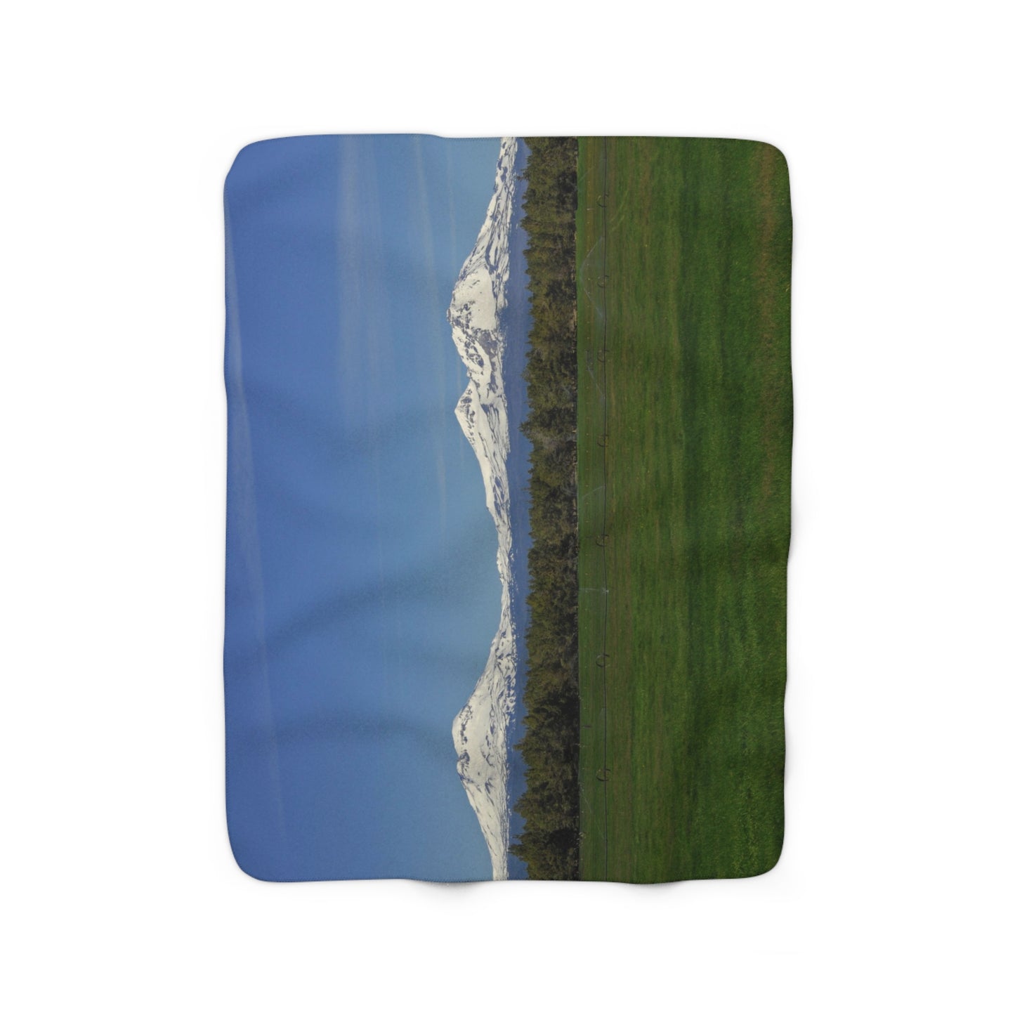 Mountain Field Sherpa Fleece Blanket